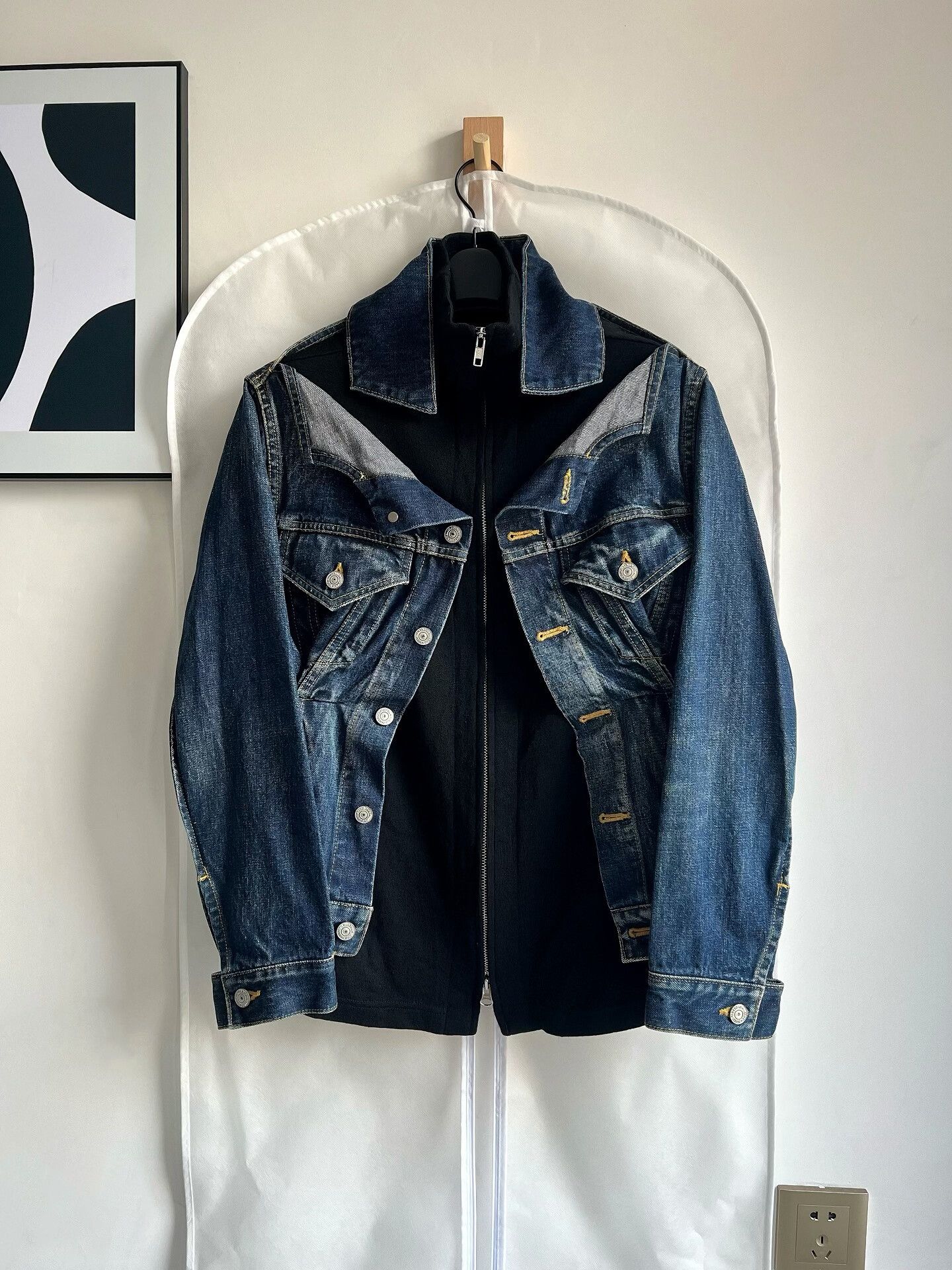 Yohji Yamamoto Yohji Yamamoto Denim Layered Jacket Size M / US 6-8 / IT 42-44 - 4 Thumbnail