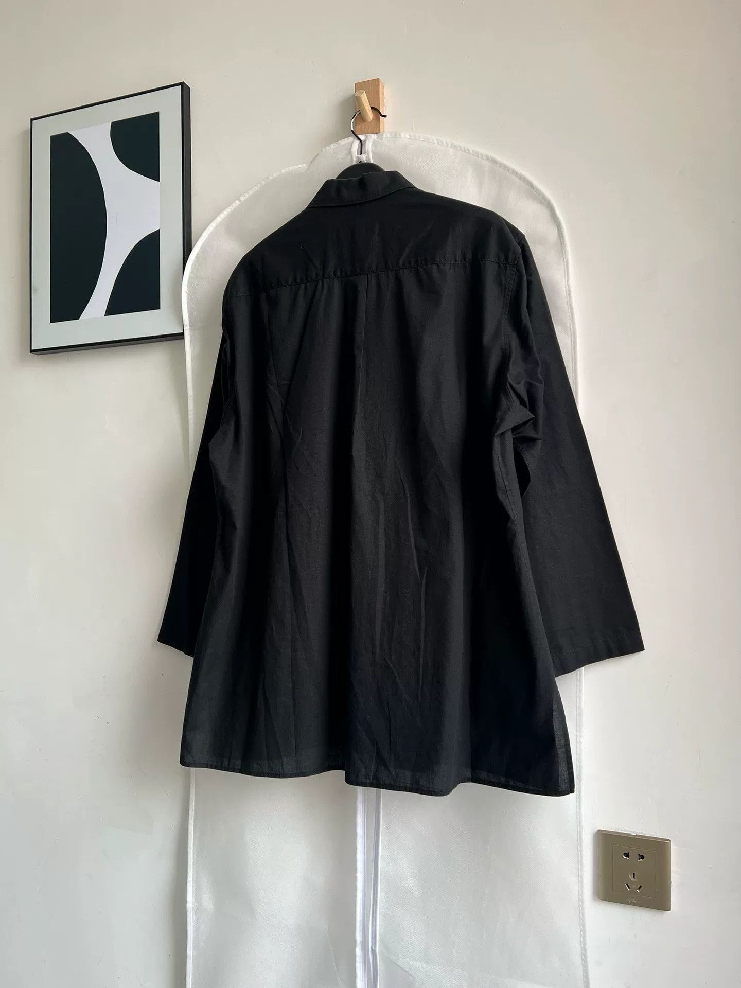 Yohji Yamamoto Yohji Yamamoto Black Oversized Shirt Size US M / EU 48-50 / 2 - 7 Thumbnail