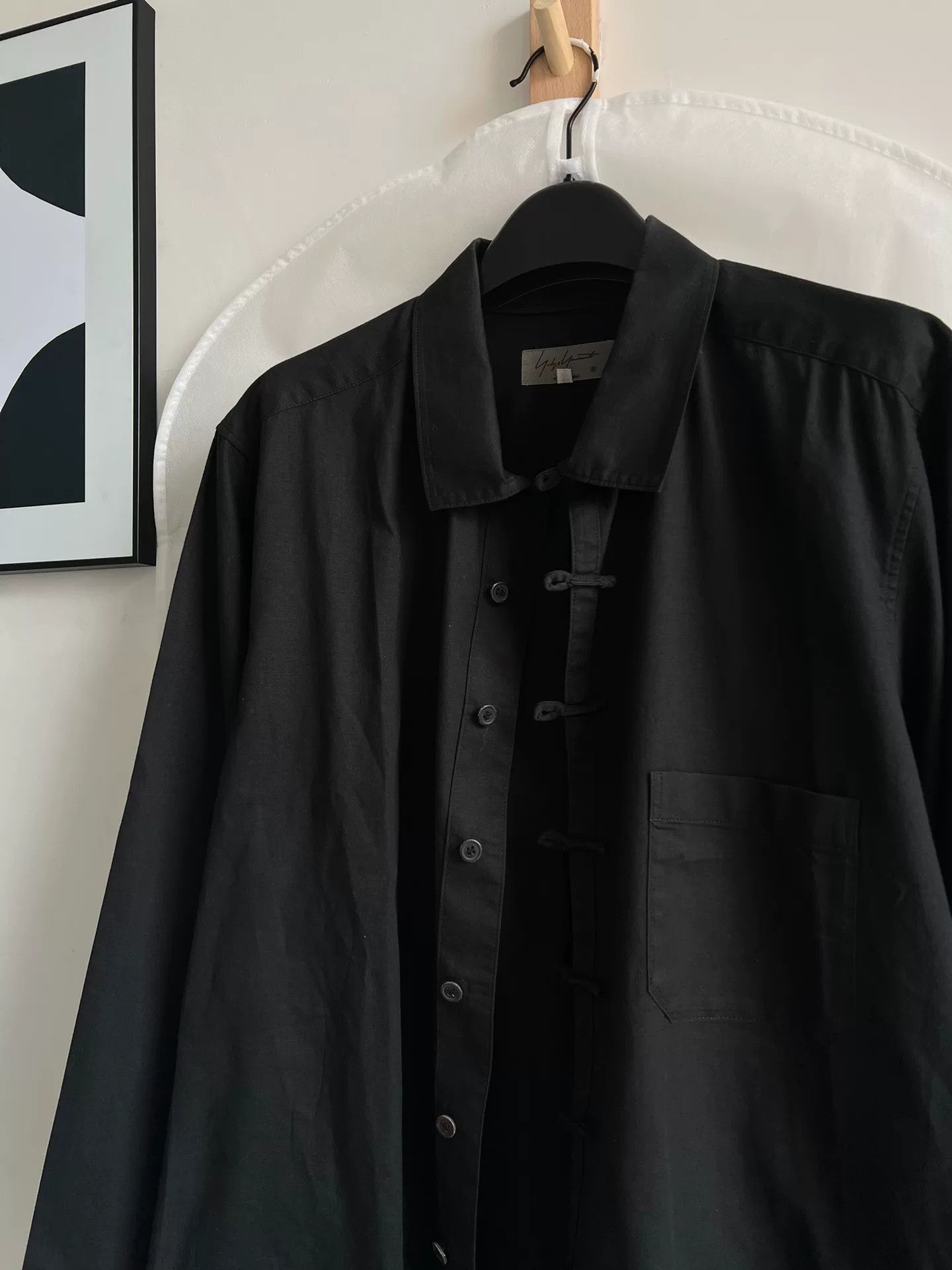 Yohji Yamamoto Yohji Yamamoto Black Oversized Shirt Size US M / EU 48-50 / 2 - 5 Thumbnail