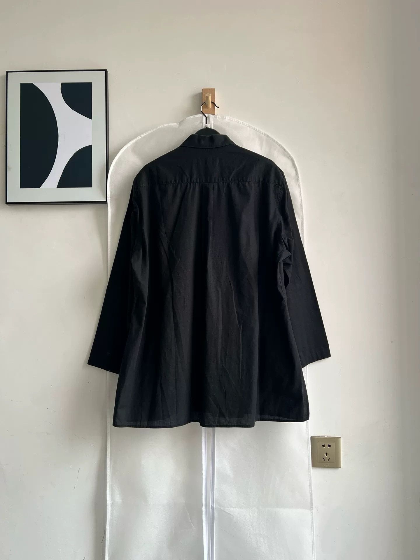 Yohji Yamamoto Yohji Yamamoto Black Oversized Shirt Size US M / EU 48-50 / 2 - 3 Thumbnail
