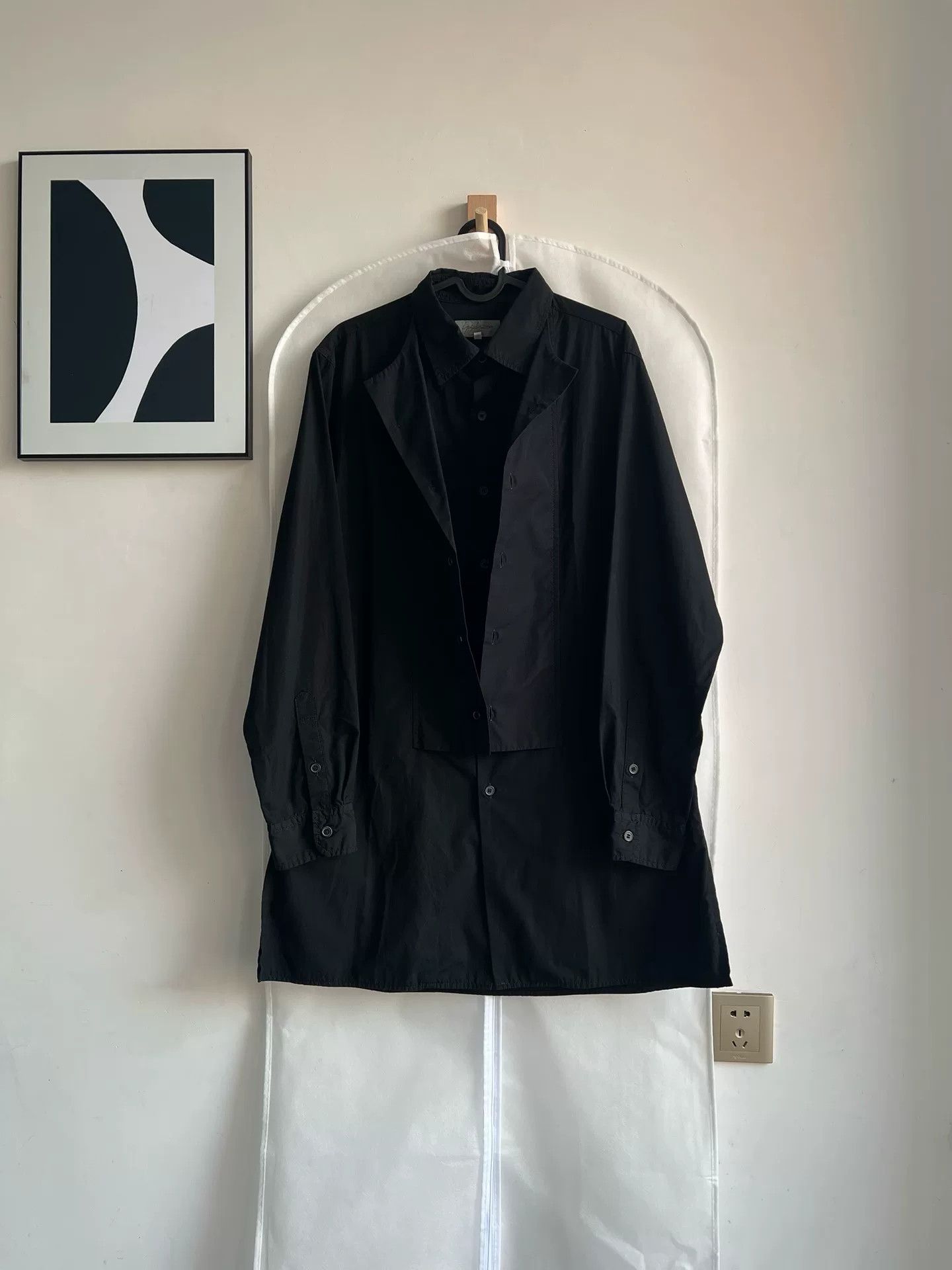 Yohji Yamamoto Yohji Yamamoto Black Button-Up Shirt Size US L / EU 52-54 / 3 - 4 Thumbnail
