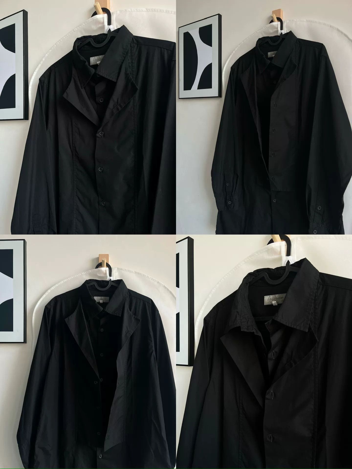 Yohji Yamamoto Yohji Yamamoto Black Button-Up Shirt Size US L / EU 52-54 / 3 - 8 Thumbnail