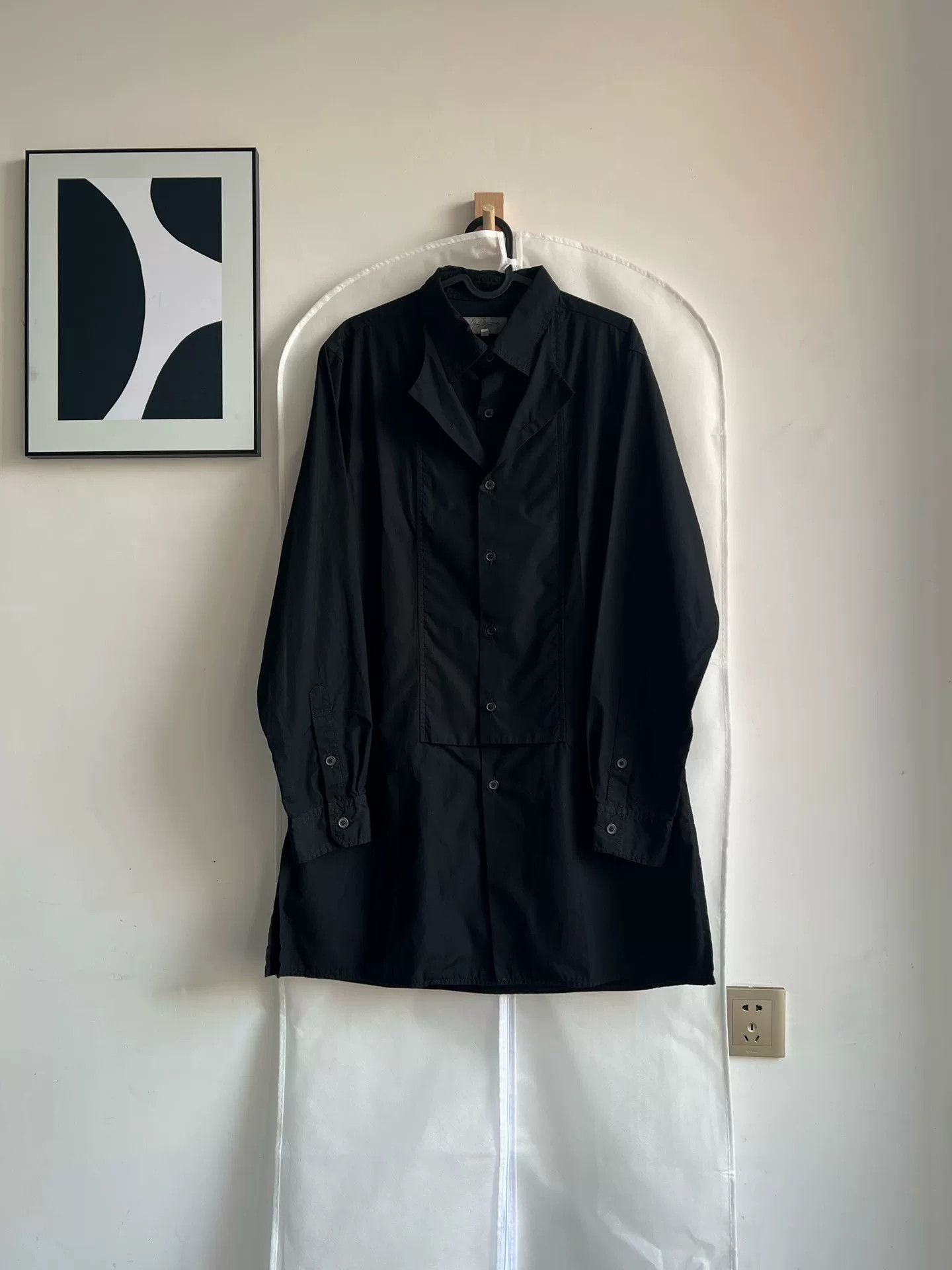 Yohji Yamamoto Yohji Yamamoto Black Button-Up Shirt Size US L / EU 52-54 / 3 - 2 Thumbnail