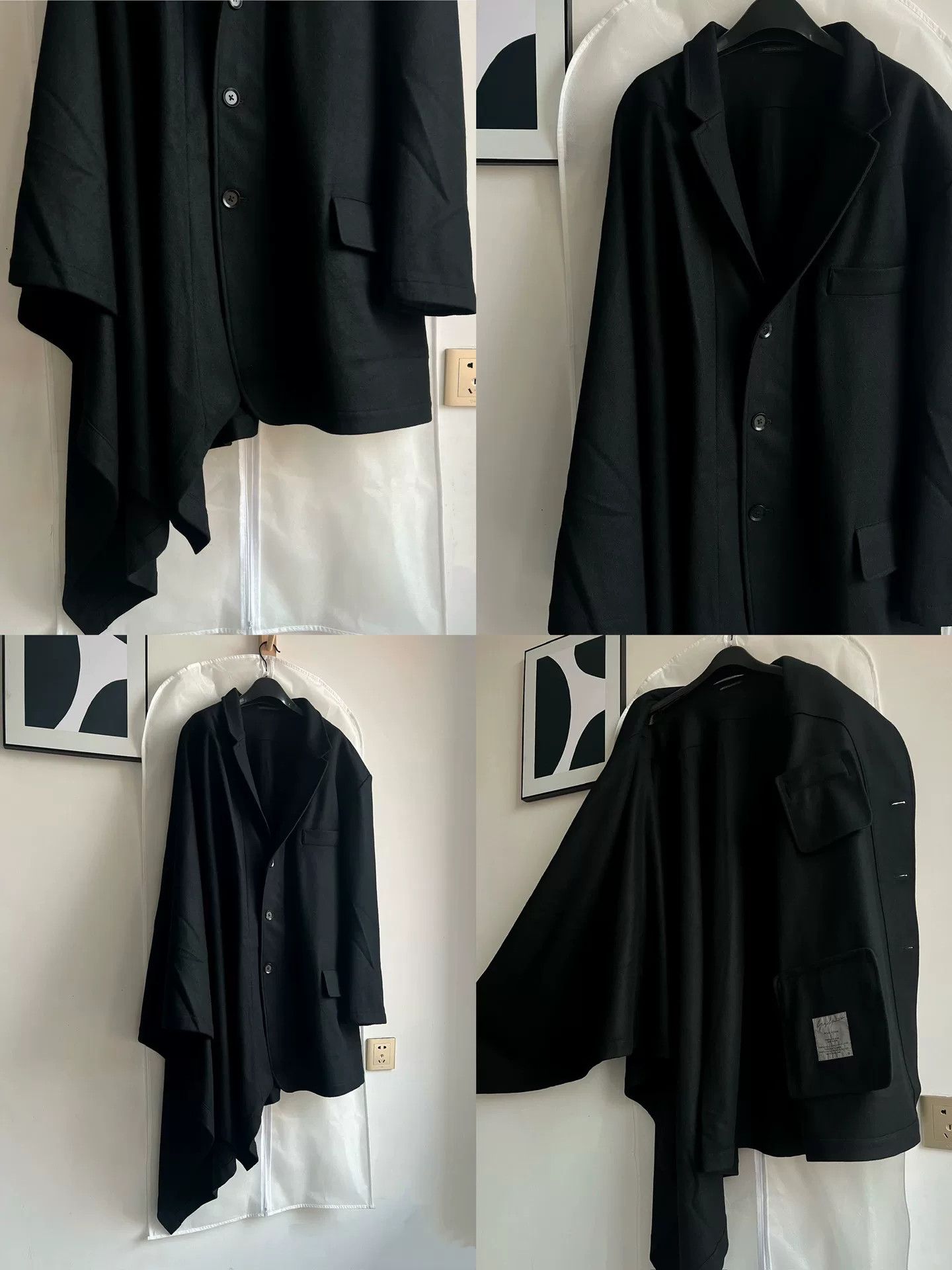 Yohji Yamamoto Yohji Yamamoto Asymmetrical Cape Coat Size US L / EU 52-54 / 3 - 8 Thumbnail