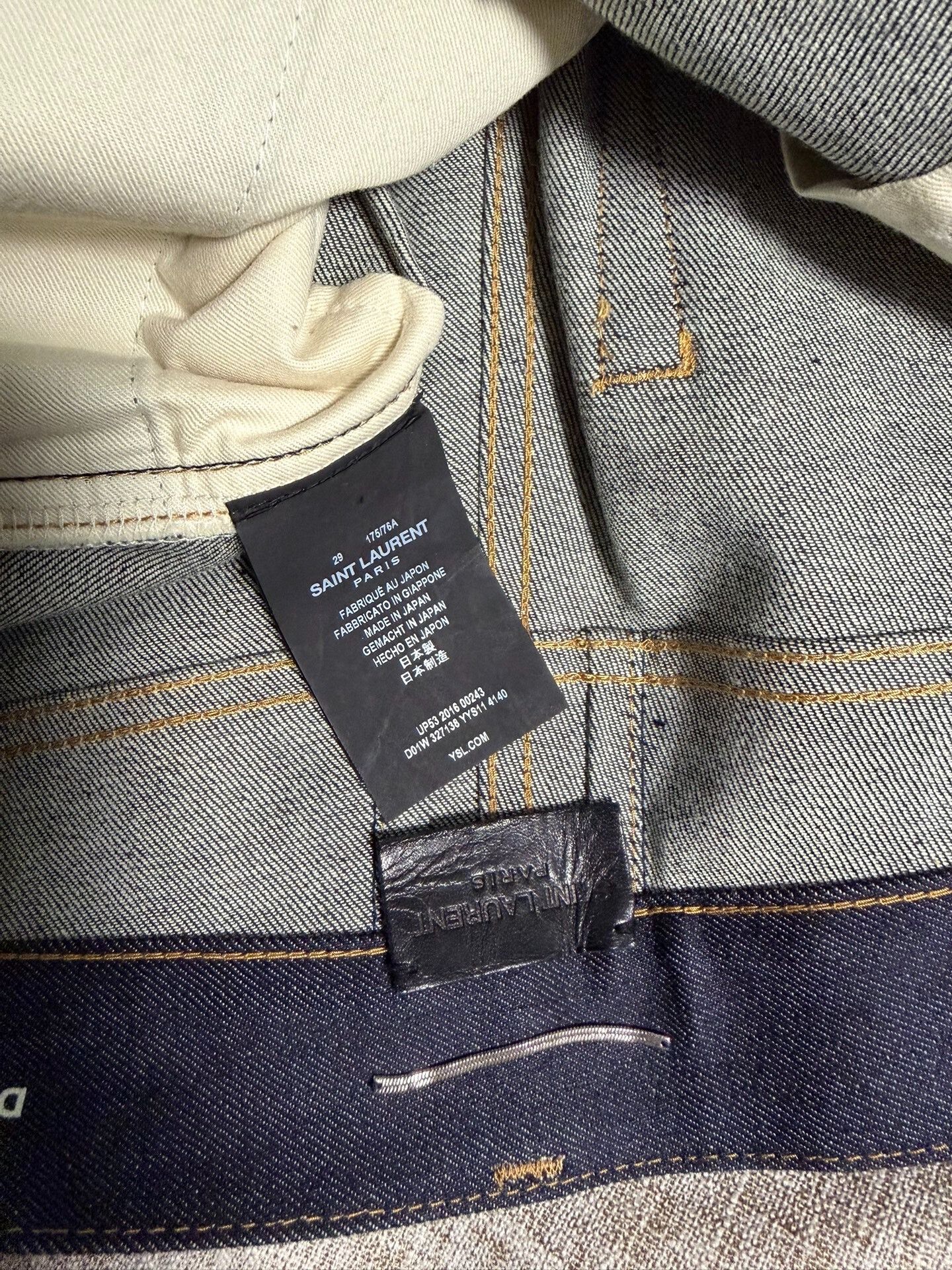 Saint Laurent Paris Saint Laurent Blue Raw Hem Denim Pants Size US 29 - 3 Thumbnail