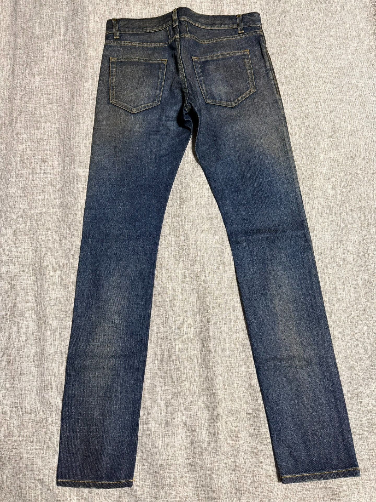 Saint Laurent Paris Saint Laurent Blue Distressed Denim Jeans Size US 30 / EU 46 - 2 Thumbnail