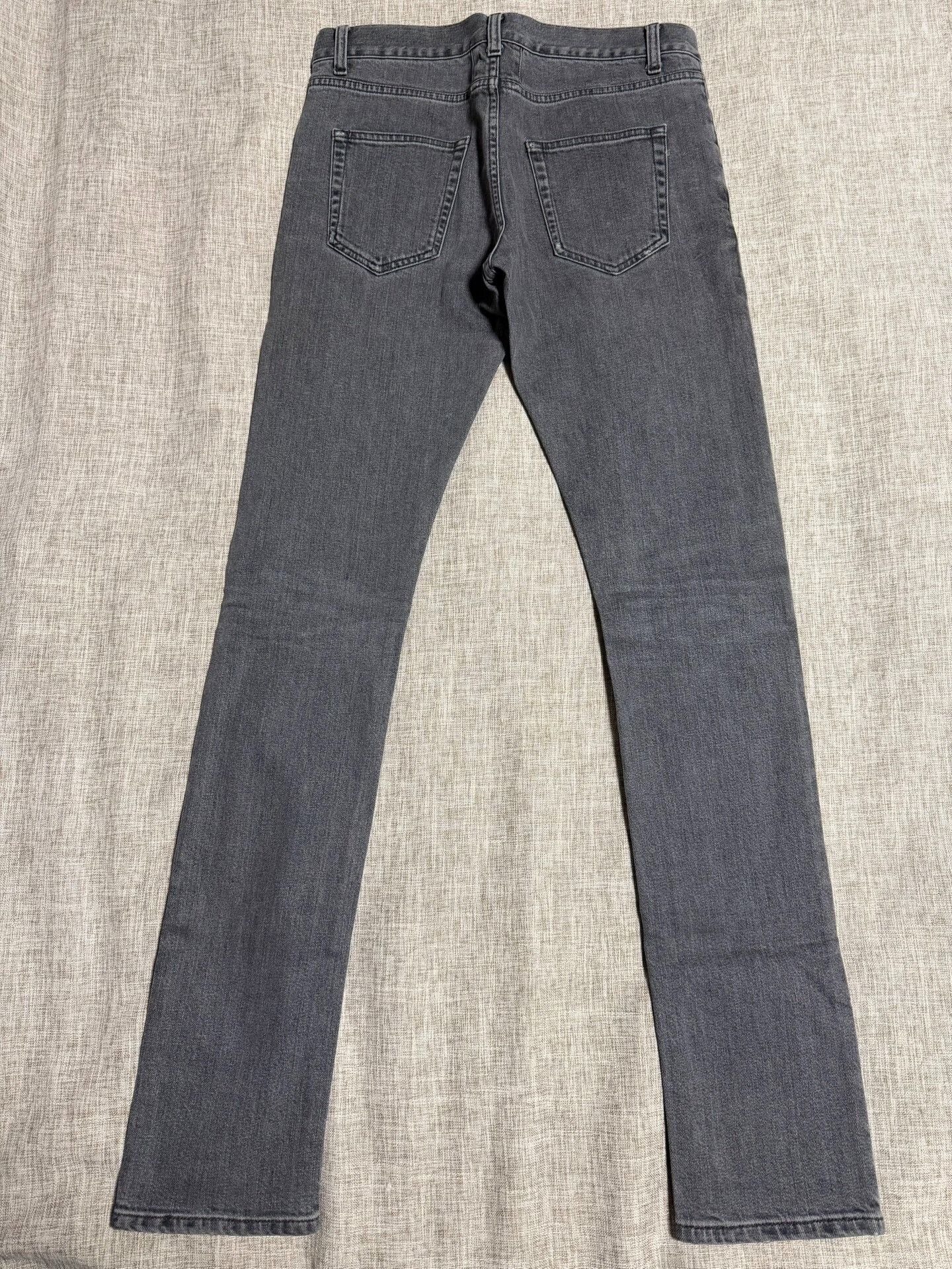 Saint Laurent Paris Saint Laurent Gray Vintage Wash Denim Pants Size US 30 / EU 46 - 2 Thumbnail