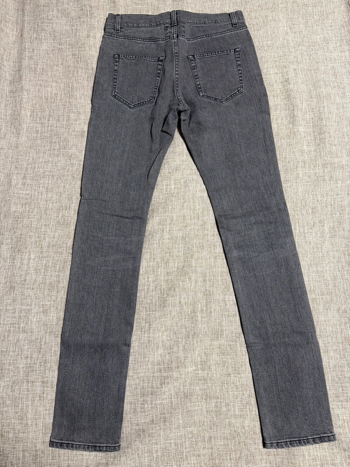 Saint Laurent Paris Saint Laurent Gray Wash Denim Pants Size US 30 / EU 46 - 2 Thumbnail