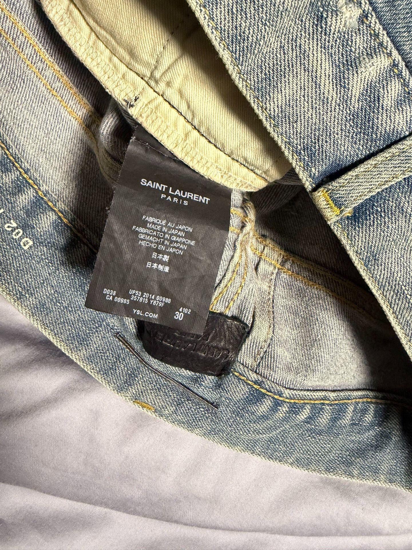 Saint Laurent Paris Saint Laurent Blue Distressed Denim Jeans Size US 30 / EU 46 - 3 Thumbnail
