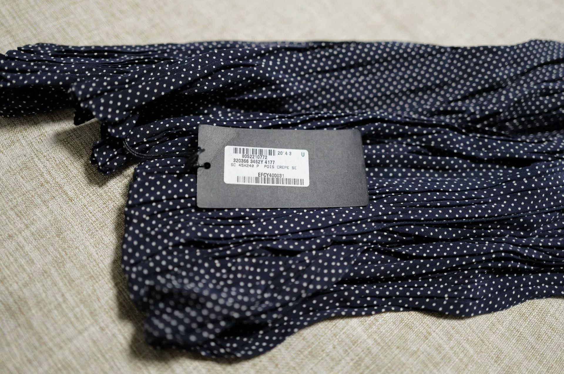 Saint Laurent Paris Saint Laurent Polka Dot Silk Scarf Size ONE SIZE - 3 Thumbnail