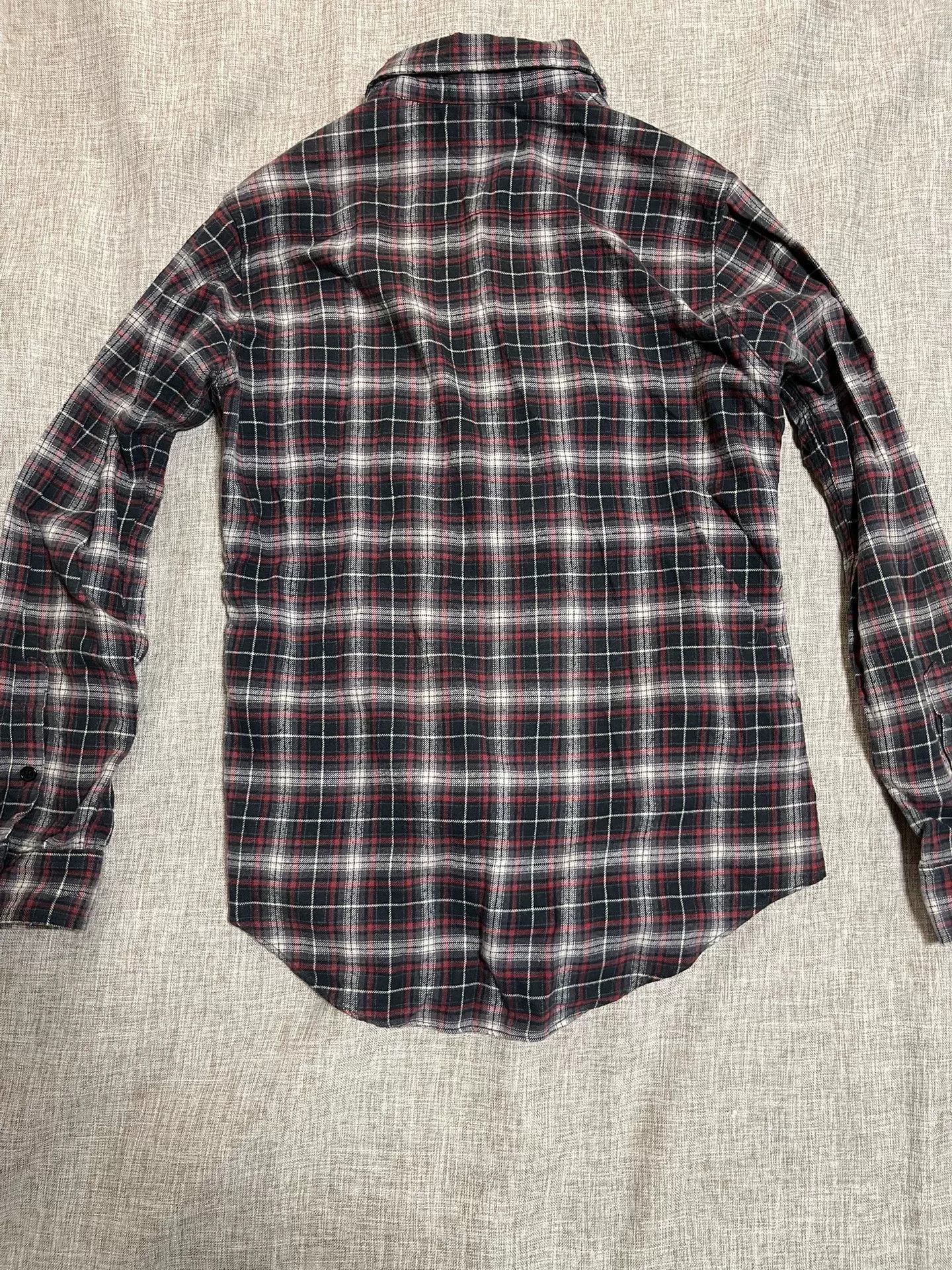 Saint Laurent Paris Saint Laurent Red Black Plaid Shirt Size US S / EU 44-46 / 1 - 2 Thumbnail