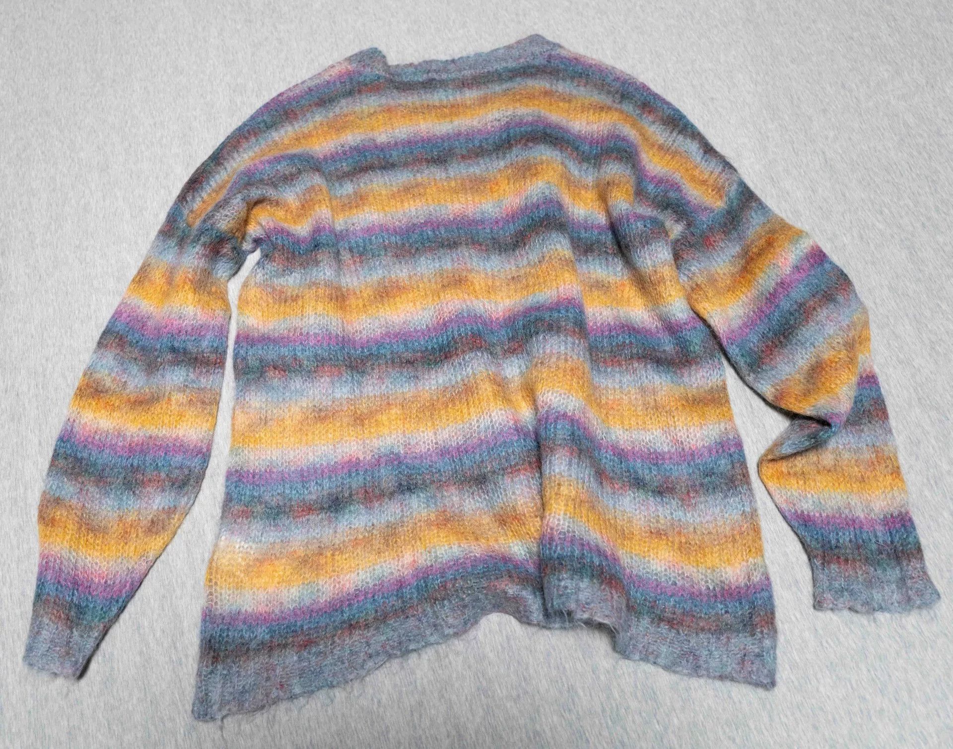 Chloe Chloe Rainbow Stripe Oversized Mohair Sweater Size S / US 4 / IT 40 - 2 Thumbnail