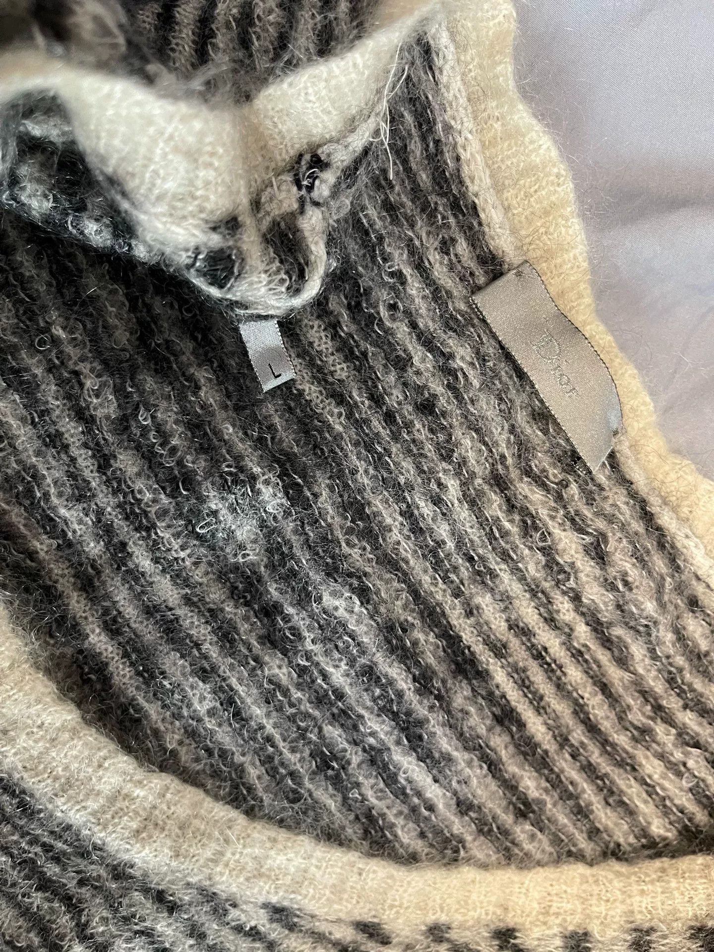 Dior Dior Homme Striped Mohair Blend Sweater Size US L / EU 52-54 / 3 - 3 Thumbnail
