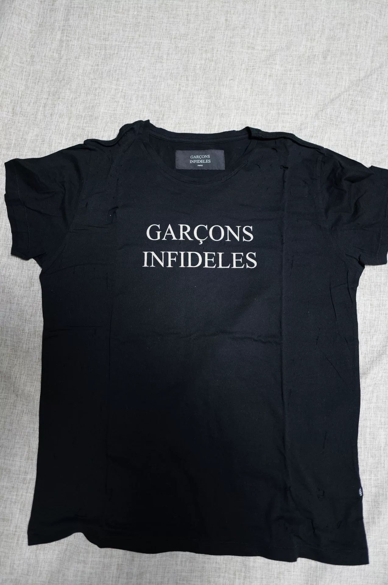 GARCONS INFIDELES Garcons Infideles Distressed T-Shirt Size US S / EU 44-46 / 1 - 2 Thumbnail