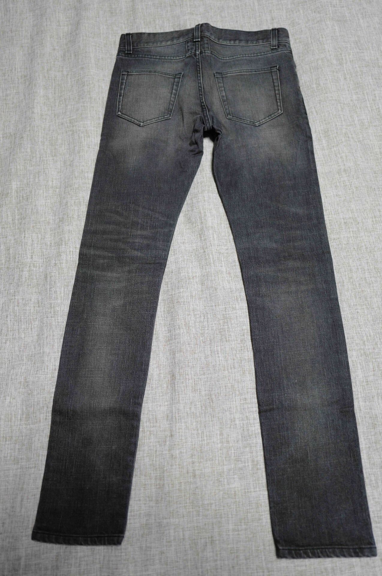 Saint Laurent Paris Saint Laurent Gray Distressed Denim Pants Size US 30 / EU 46 - 2 Thumbnail