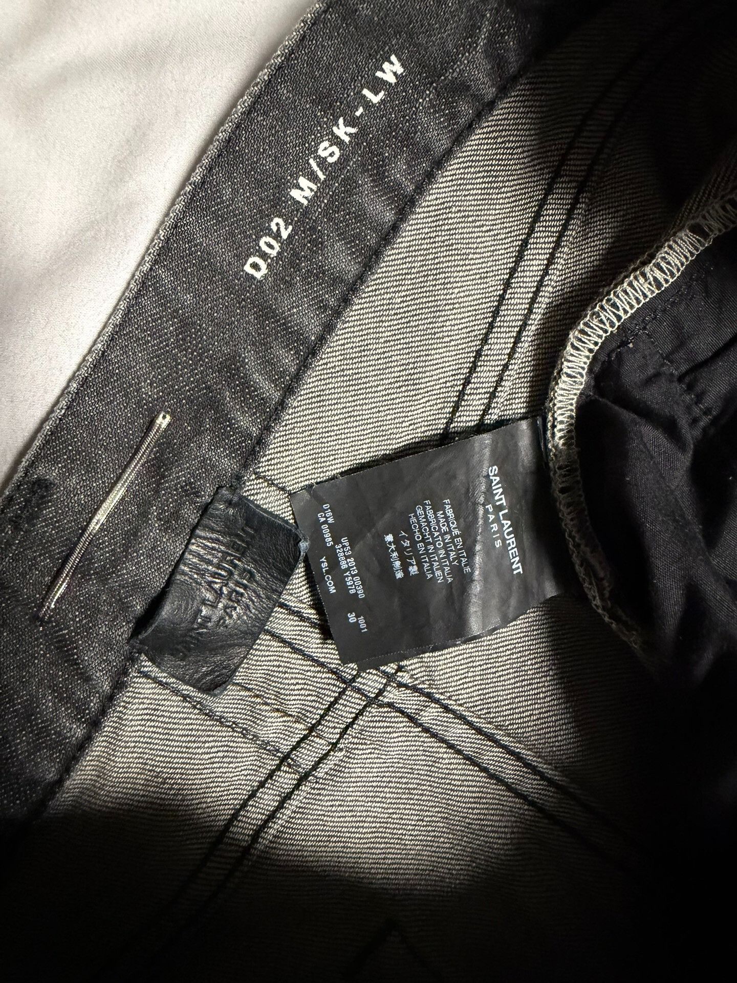 Saint Laurent Paris Saint Laurent Gray Distressed Denim Pants Size US 30 / EU 46 - 3 Thumbnail