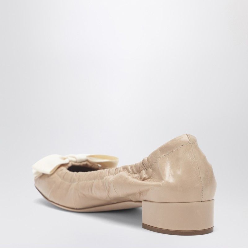 Prada Prada Sand-Colored Ballerina Flats With Maxi Bow Size US 9 / IT 39 - 2 Thumbnail