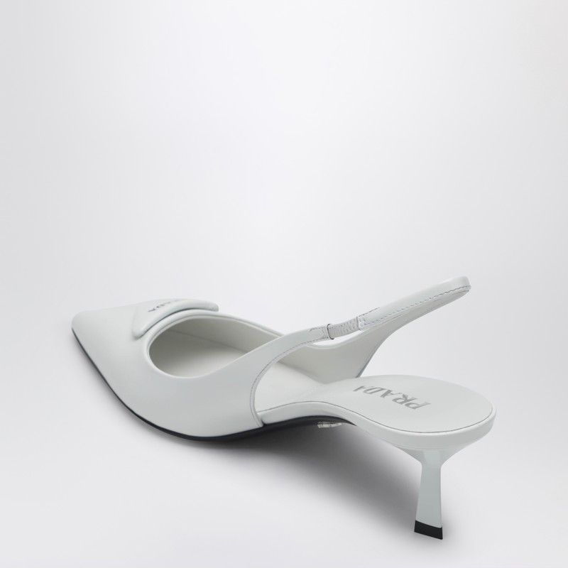 Prada Prada White Patent Leather Slingback Pumps Size US 6 / IT 36 - 2 Thumbnail