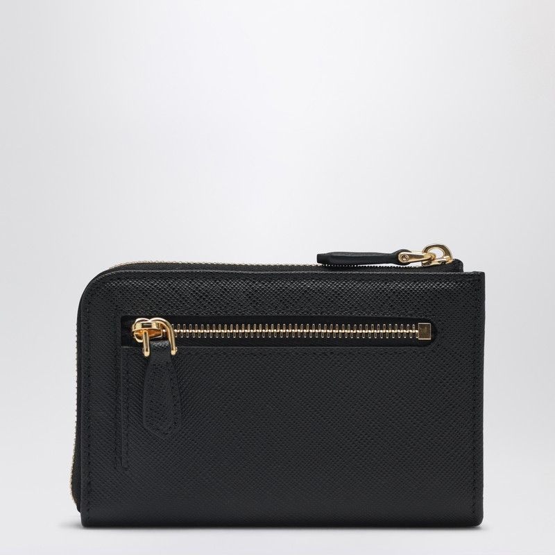 Prada Prada Black Saffiano Leather Zip Key Holder Size ONE SIZE - 2 Thumbnail