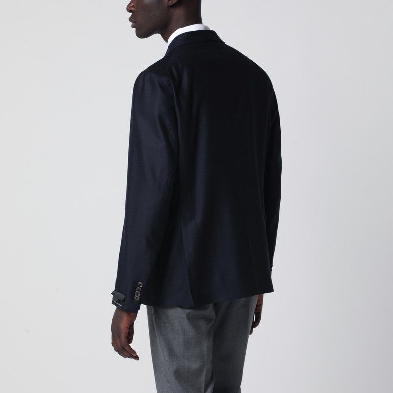 Tagliatore Tagliatore Blue Wool Double-Breasted Jacket Size US L / EU 52-54 / 3 - 2 Thumbnail