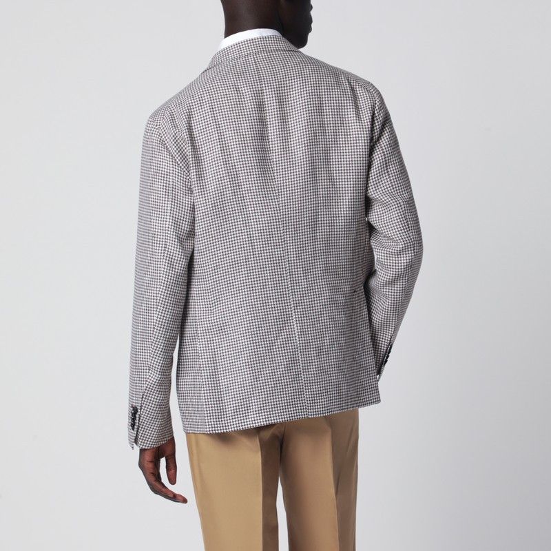 Tagliatore Tagliatore Single-Breasted Jacket With Brown Pattern Size US XL / EU 56 / 4 - 2 Thumbnail