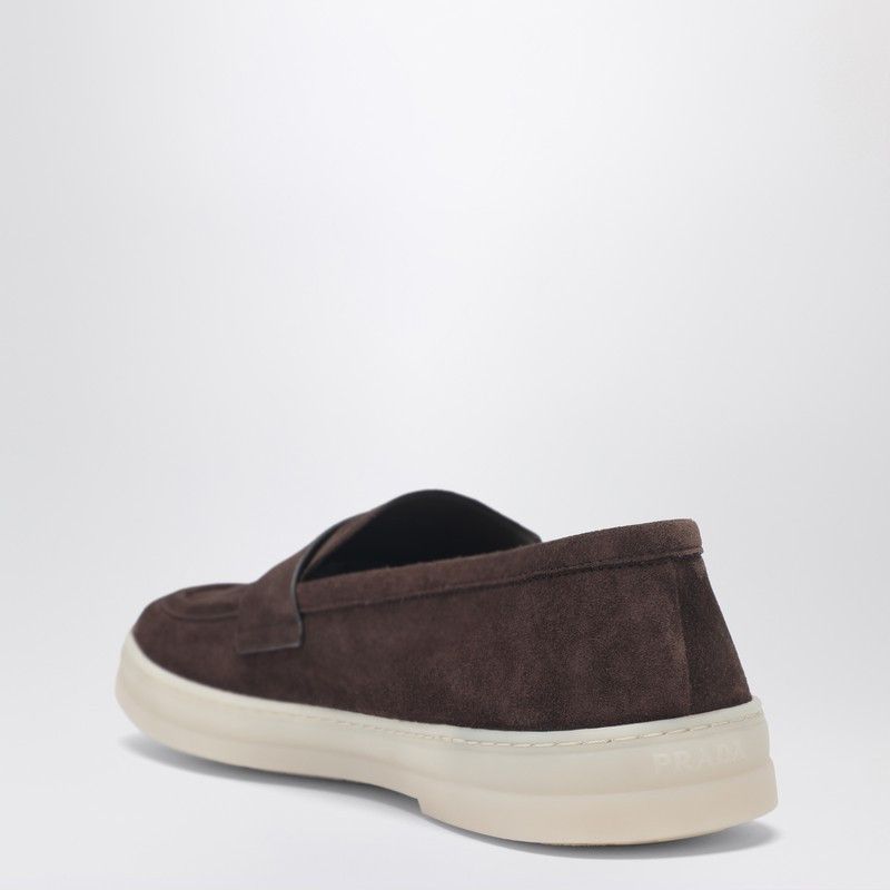 Prada Brown Suede Loafers