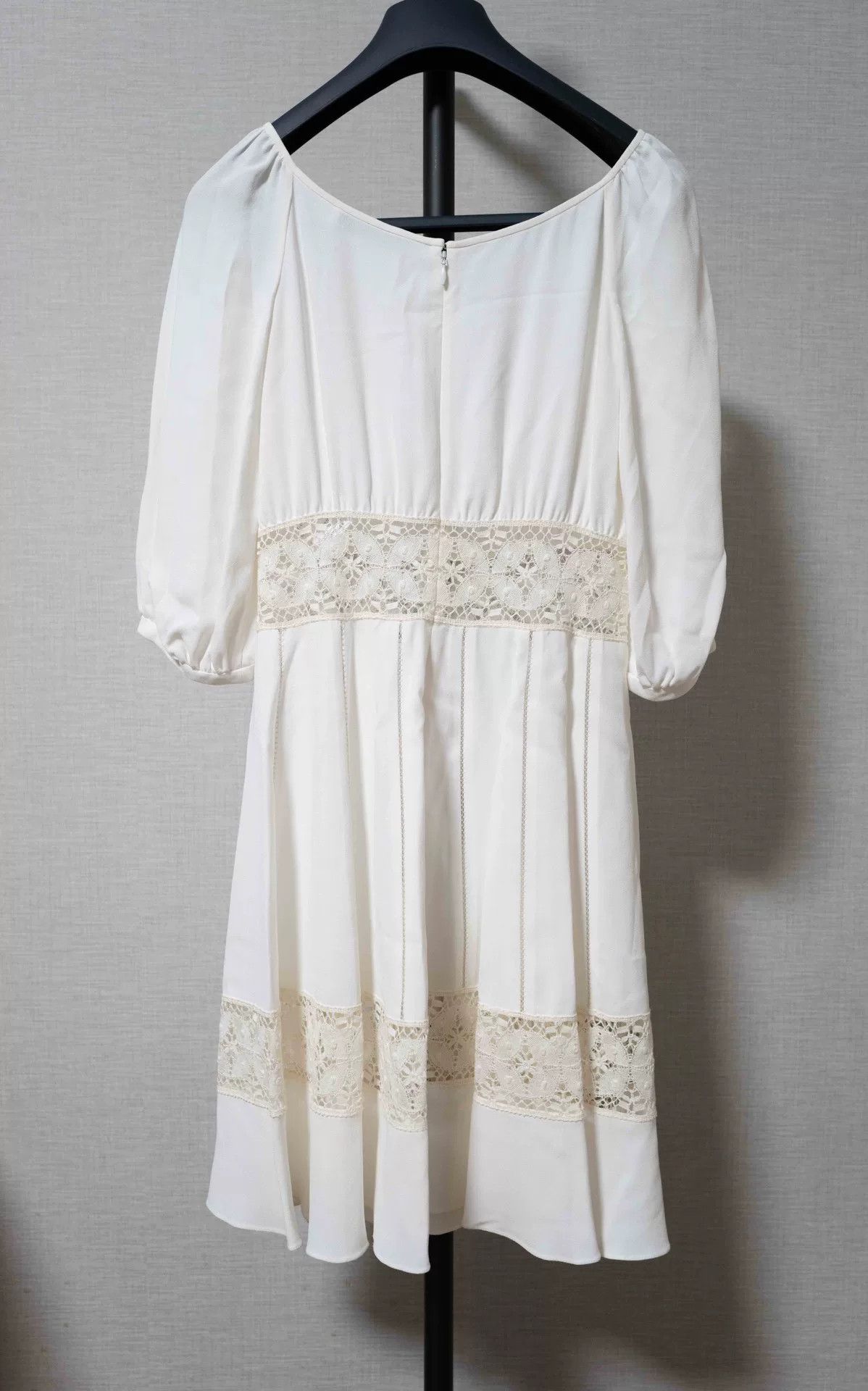 Dior Christian Dior White Lace Maxi Dress Size XXS / US 00 / IT 34 - 2 Thumbnail
