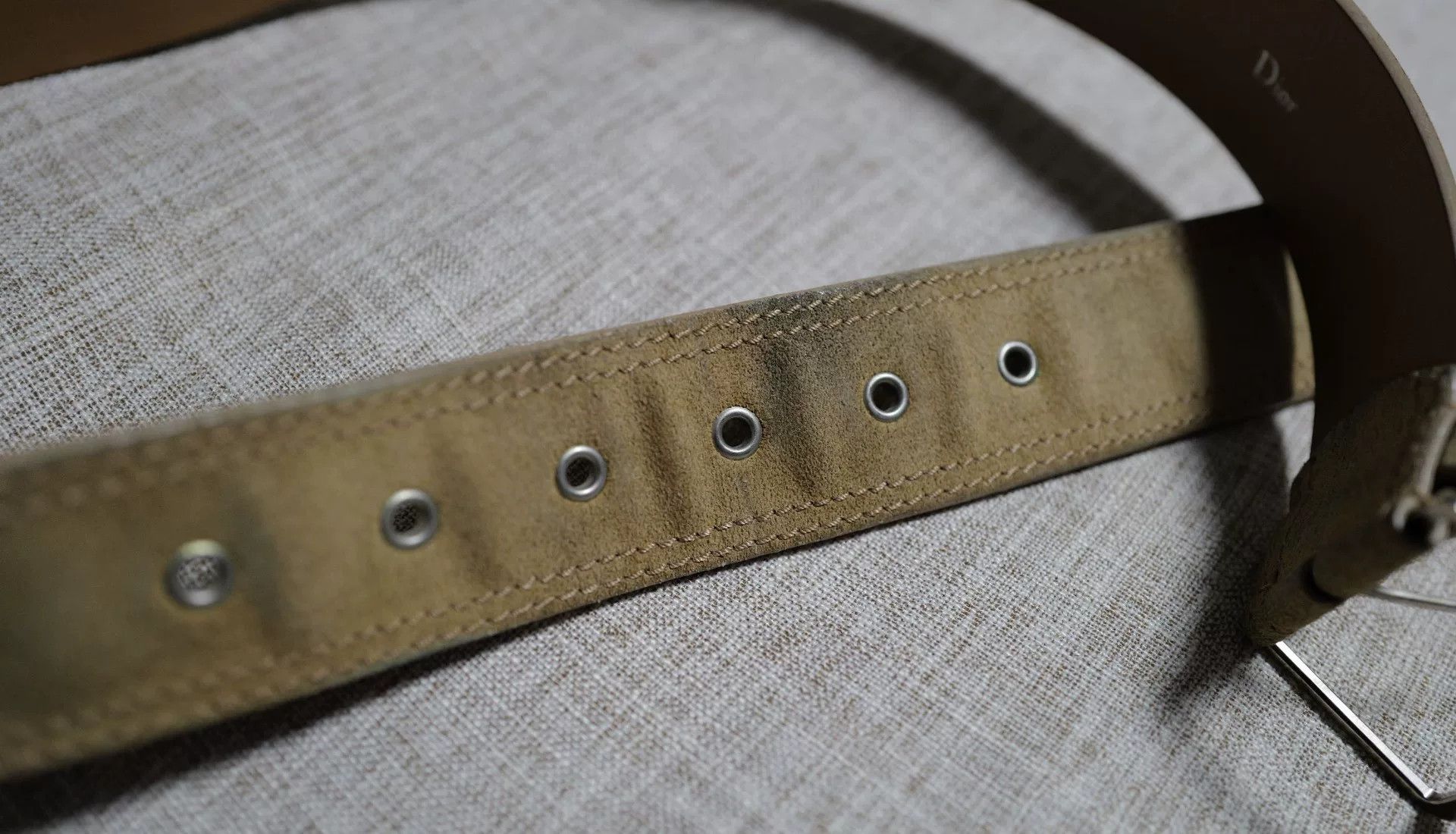 Dior Dior Homme Suede Belt with Silver Buckle Size ONE SIZE - 3 Thumbnail