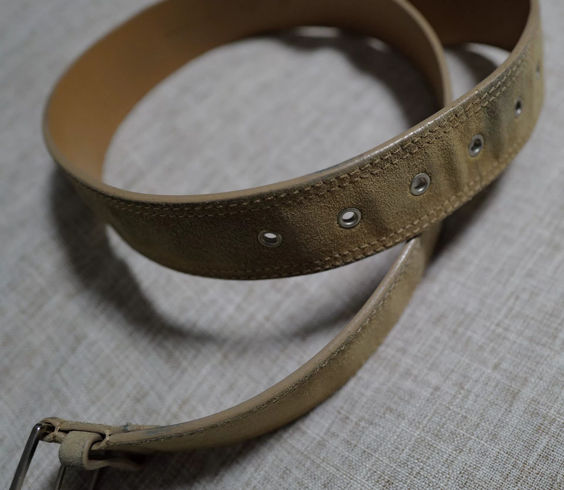 Dior Dior Homme Suede Belt with Silver Buckle Size ONE SIZE - 2 Thumbnail