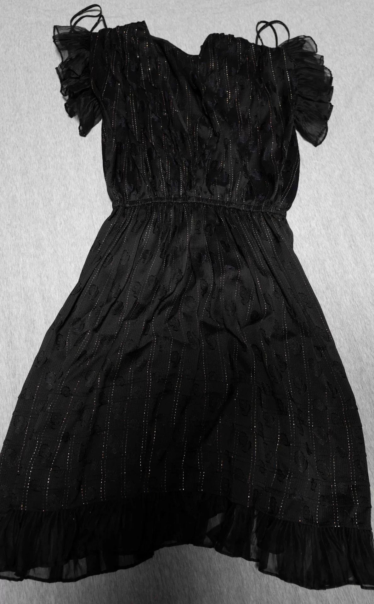 Isabel Marant Black Paisley Printed V-Neck Dress Size XXS / US 00 / IT 34 - 2 Thumbnail