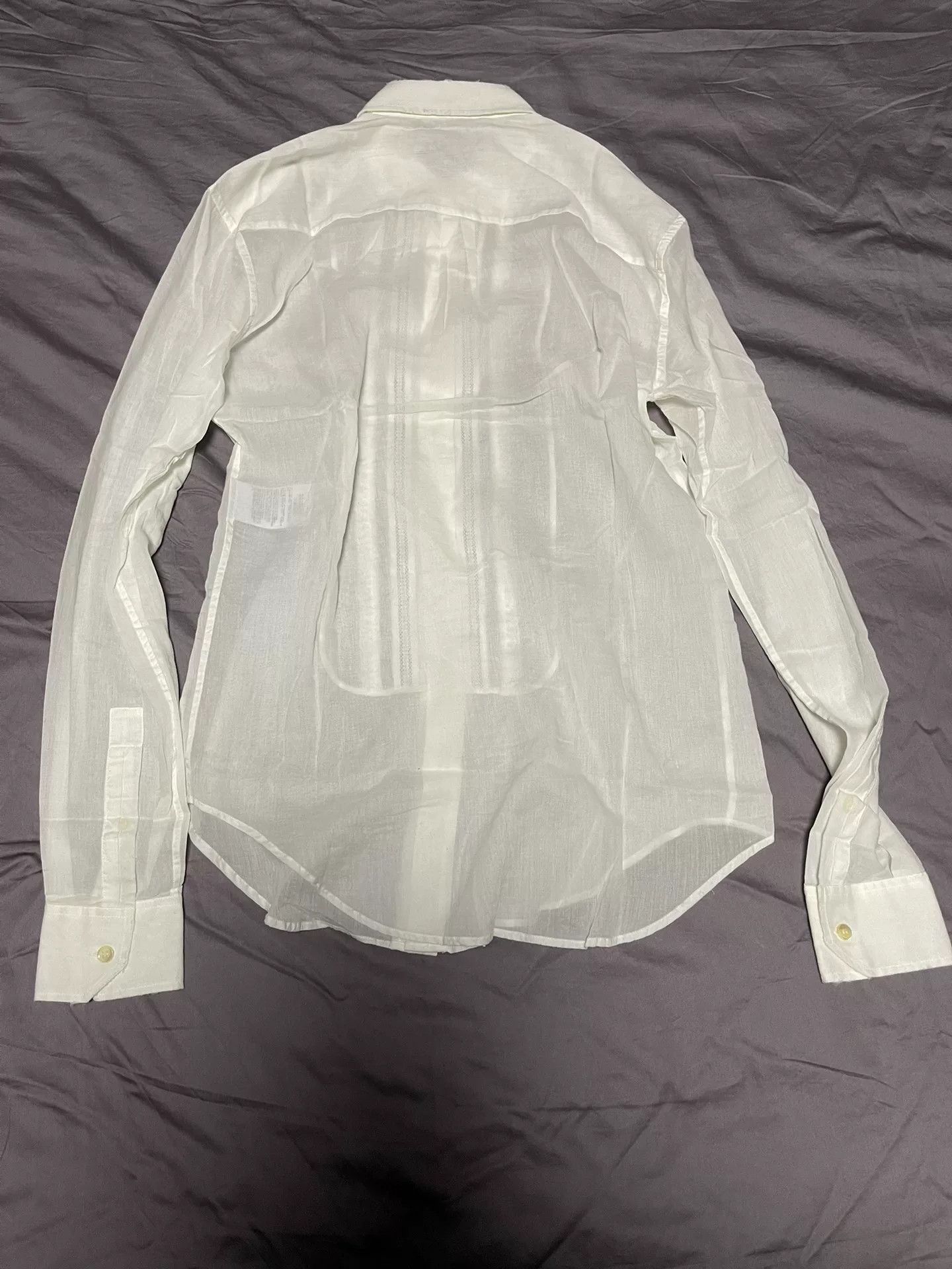 Saint Laurent Paris Saint Laurent Vintage Distressed Embroidered Shirt Size US S / EU 44-46 / 1 - 2 Thumbnail