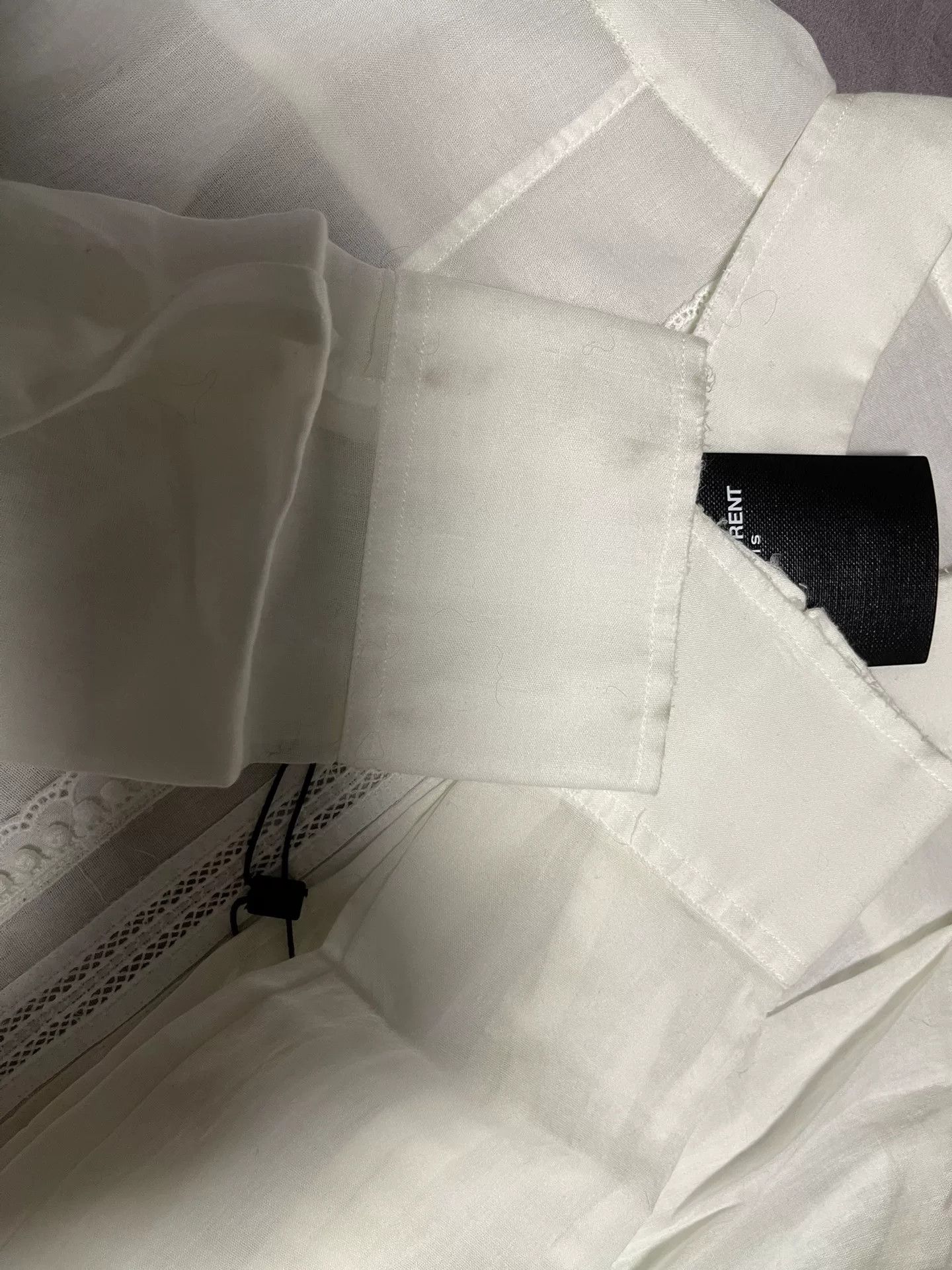 Saint Laurent Paris Saint Laurent Vintage Distressed Embroidered Shirt Size US S / EU 44-46 / 1 - 4 Thumbnail