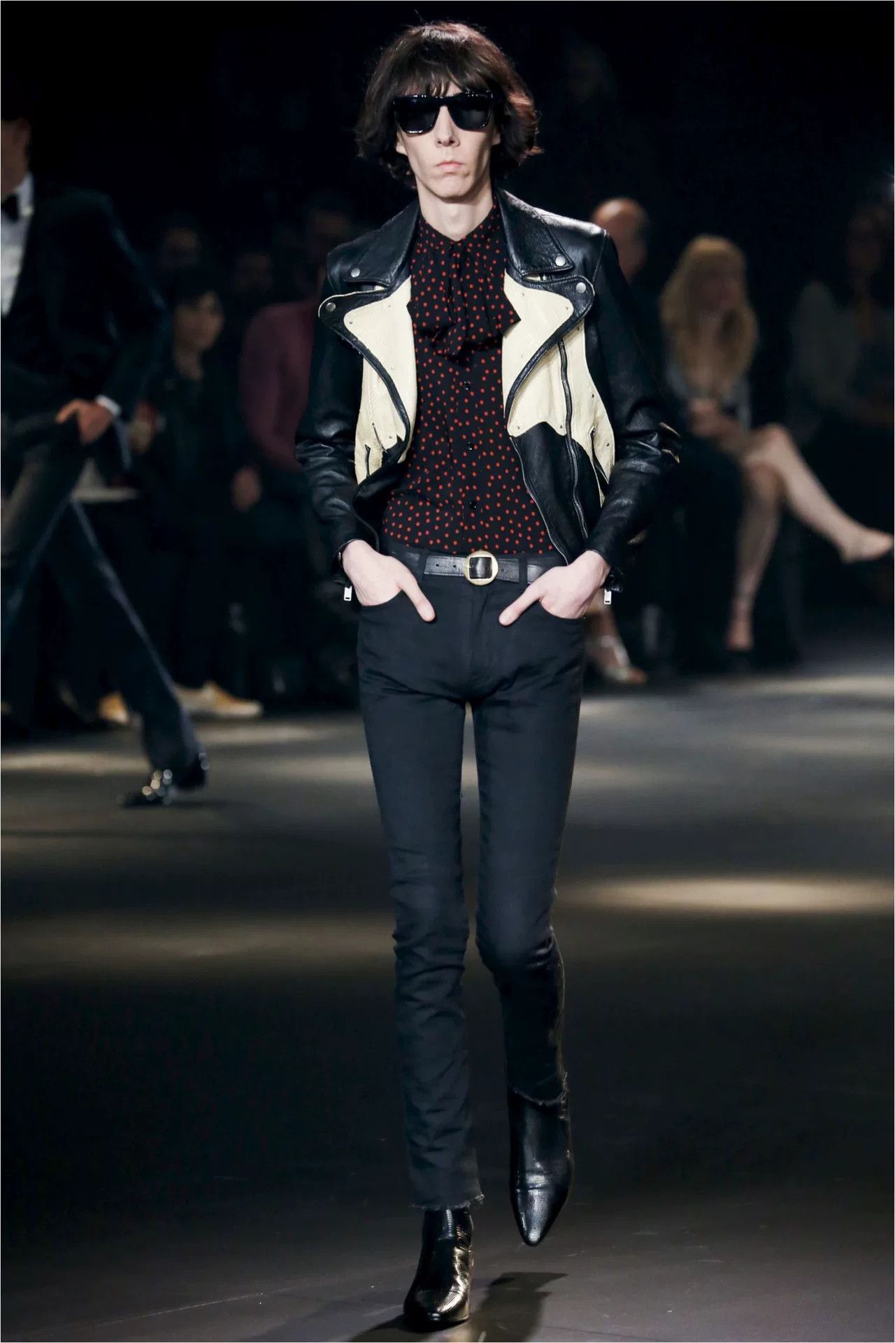 Saint Laurent Paris Saint Laurent Black Red Polka Dot Bow Tie Size ONE SIZE - 3 Thumbnail