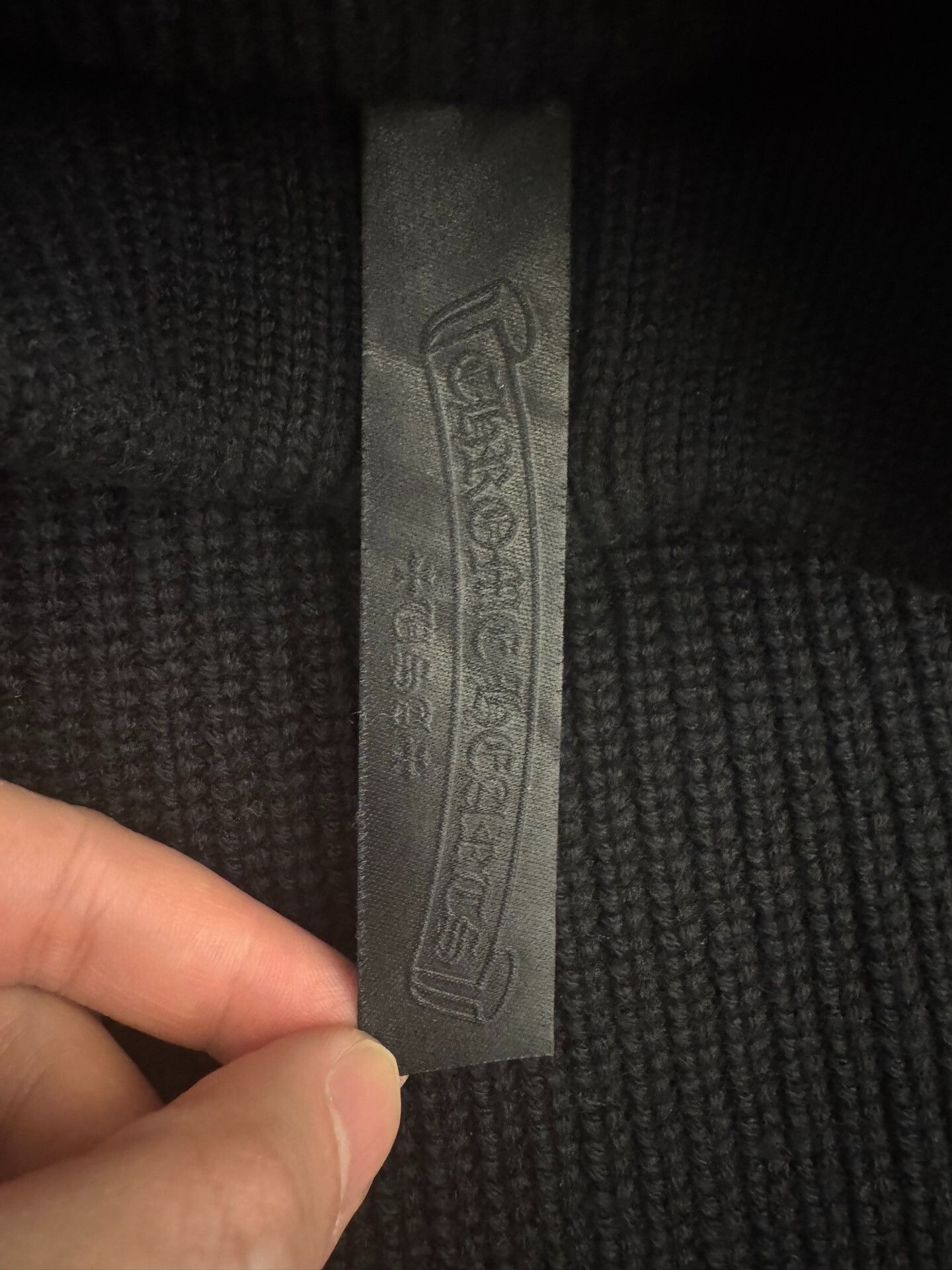 Chrome Hearts Chrome Hearts Black Cashmere Half-Zip Sweater Size US L / EU 52-54 / 3 - 3 Thumbnail