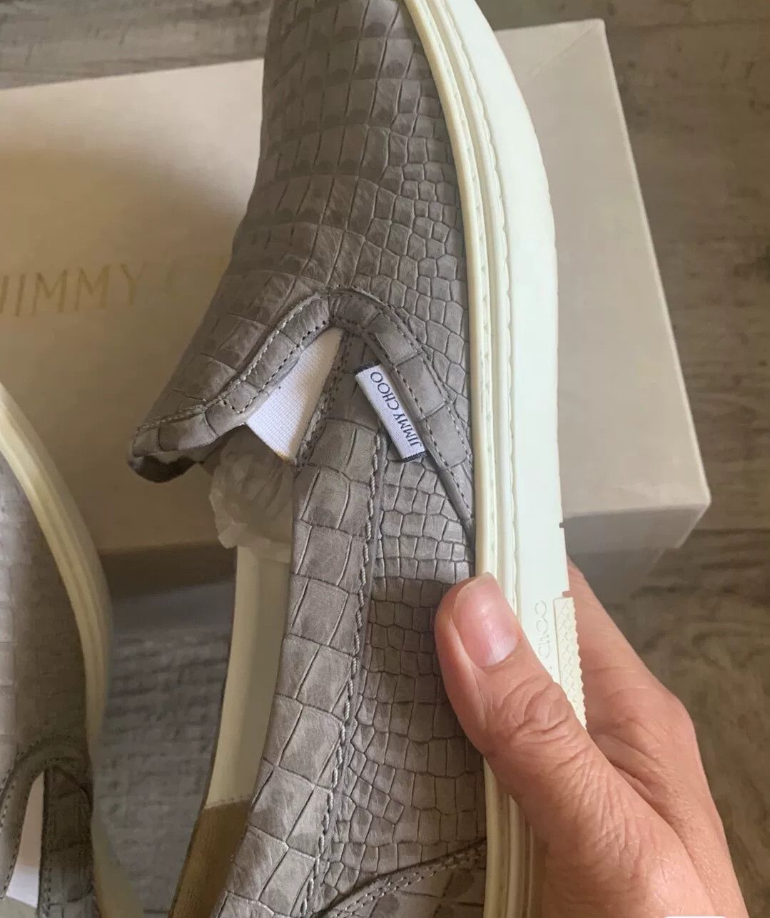 Jimmy Choo Jimmy Choo Men's Casual Shoes Gray Size US 10 / EU 43 - 4 Thumbnail