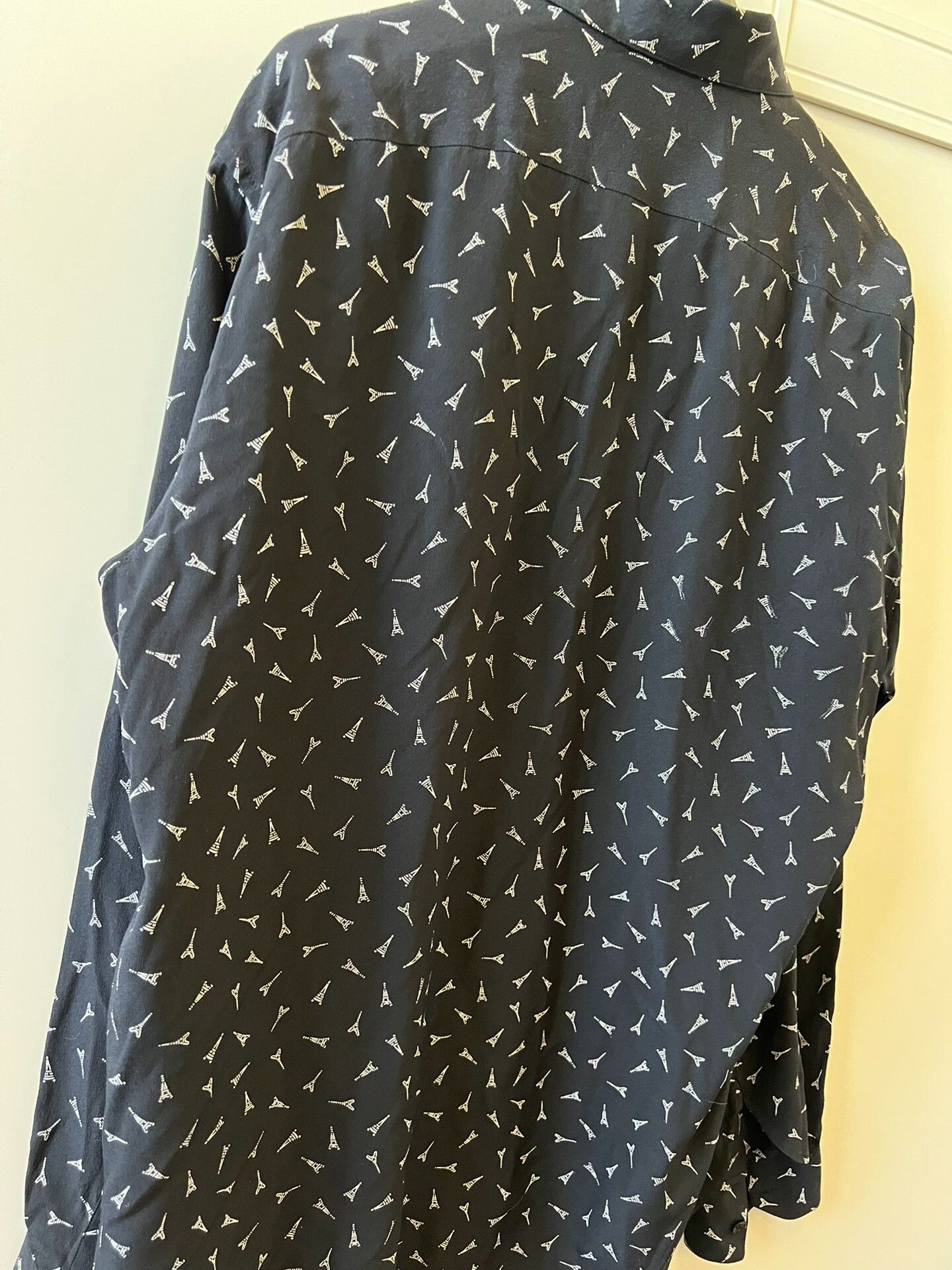 Saint Laurent Paris Saint Laurent Eiffel Tower Print Shirt Size US M / EU 48-50 / 2 - 3 Thumbnail