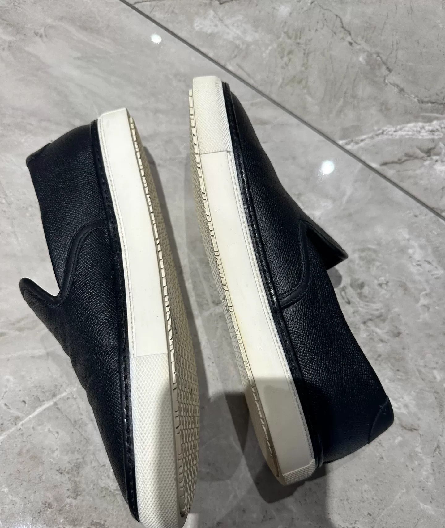 Hermes Hermes Men's Black Leather Shoes Size 41.5 Size US 8.5 / EU 41-42 - 2 Thumbnail