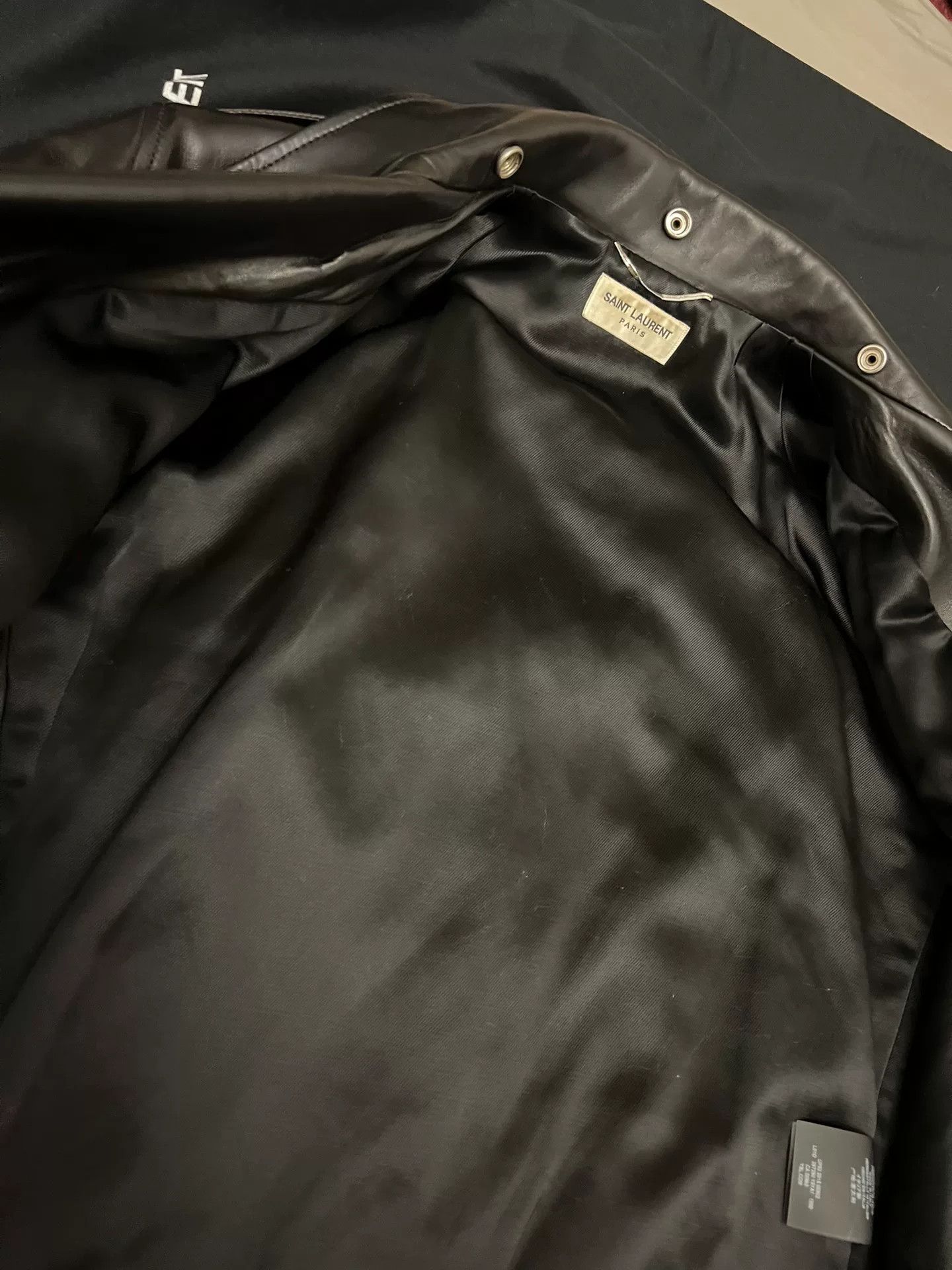 Yves Saint Laurent Saint Laurent Classic Black Leather Jacket Size US L / EU 52-54 / 3 - 9 Thumbnail