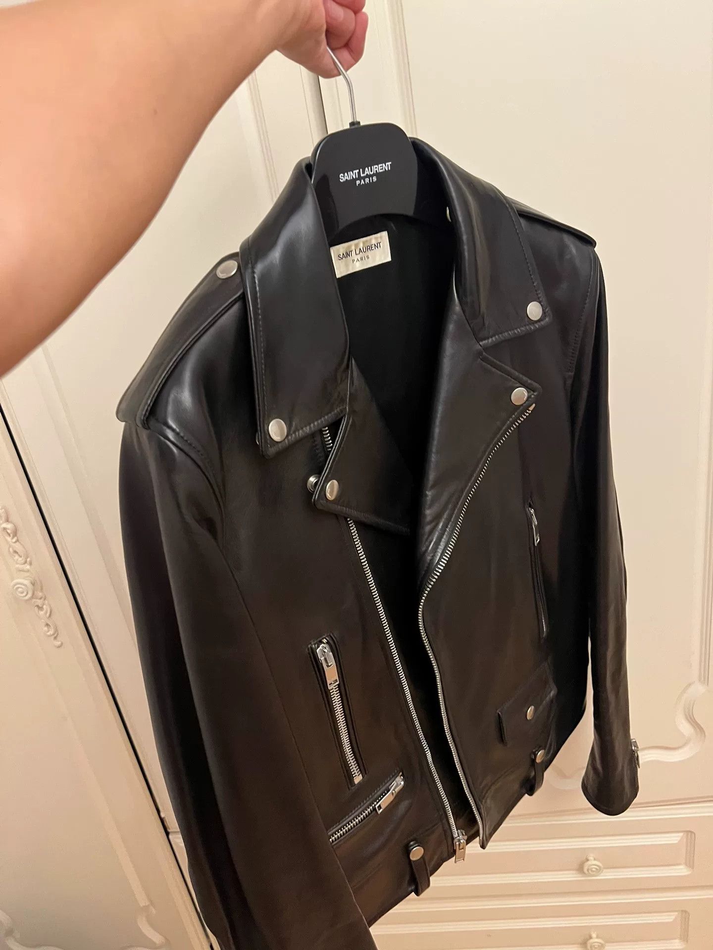 Yves Saint Laurent Saint Laurent Classic Black Leather Jacket Size US L / EU 52-54 / 3 - 5 Thumbnail