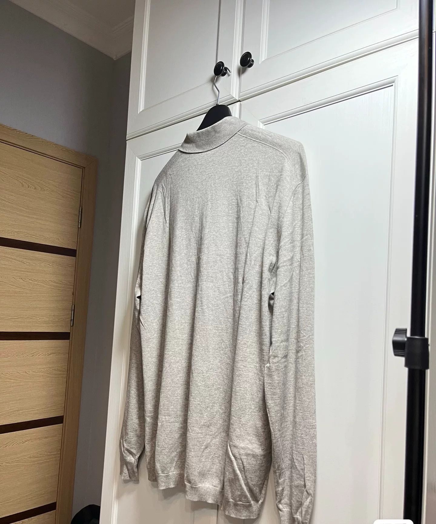 Ermenegildo Zegna Ermenegildo Zegna Gray Polo Sweater Size US L / EU 52-54 / 3 - 4 Thumbnail