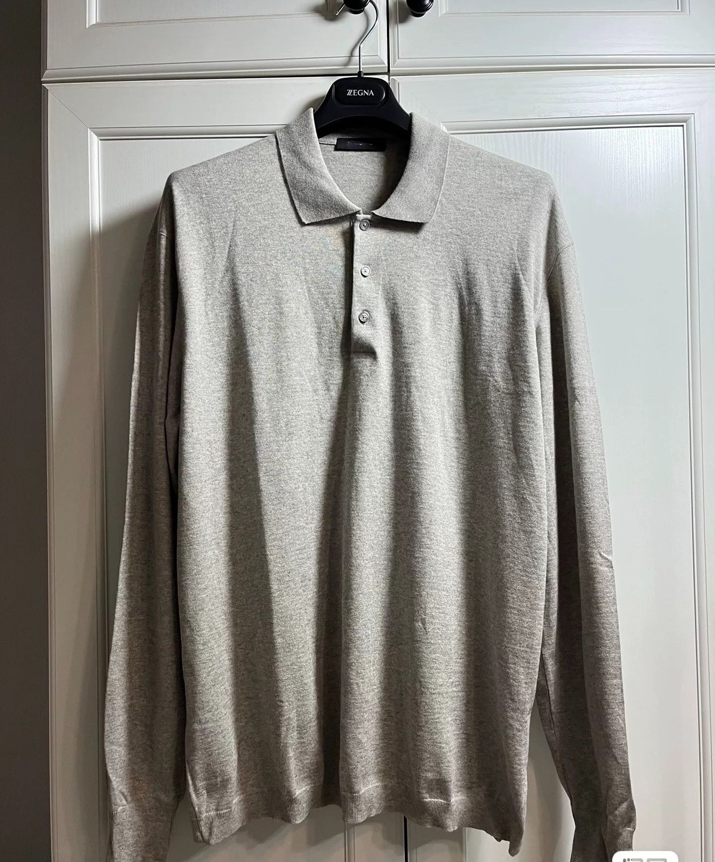 Ermenegildo Zegna Ermenegildo Zegna Gray Polo Sweater Size US L / EU 52-54 / 3 - 2 Thumbnail