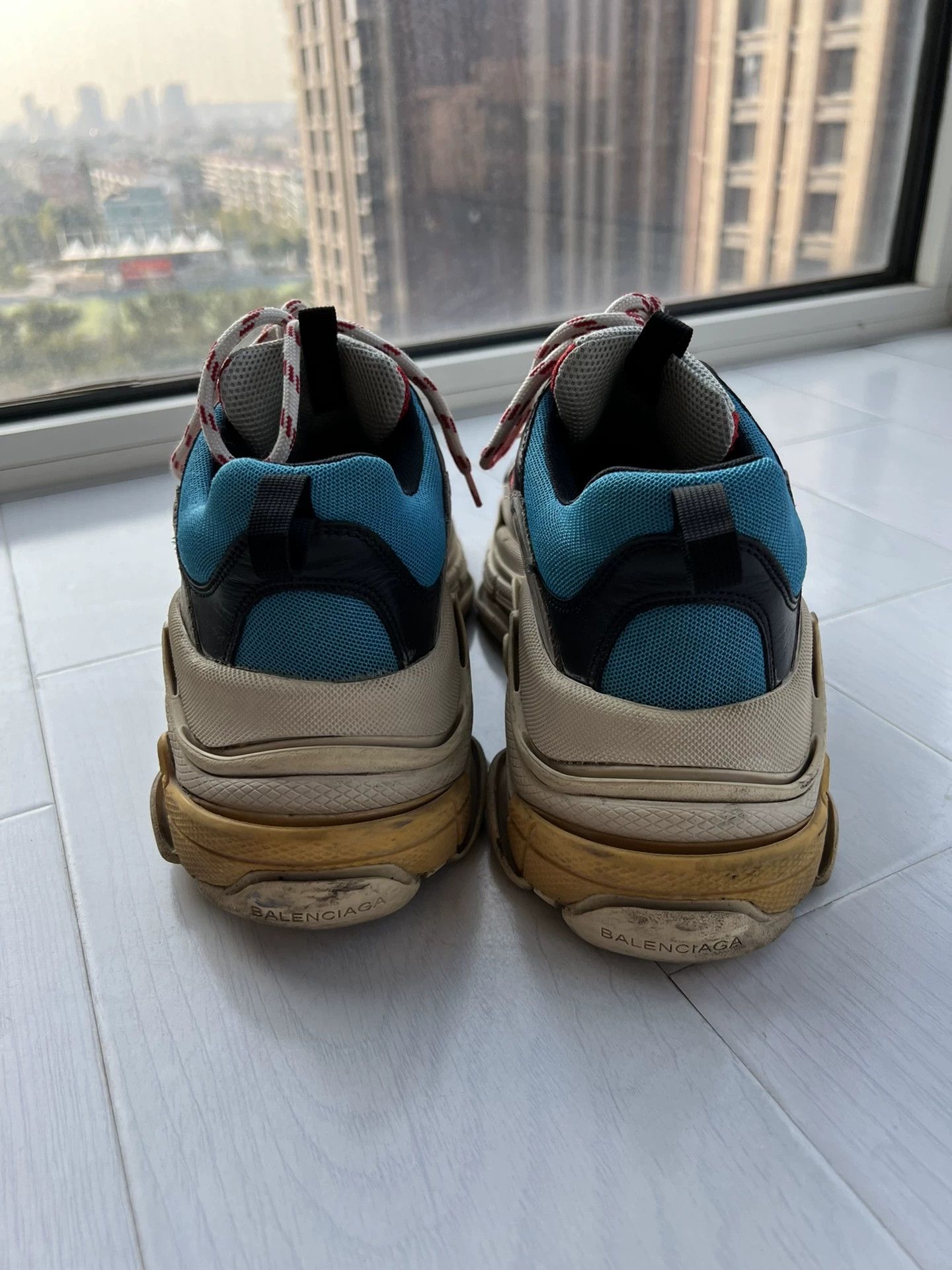 Balenciaga Balenciaga Triple S Blue Red Gray Sneakers Size US 8 / EU 41 - 4 Thumbnail