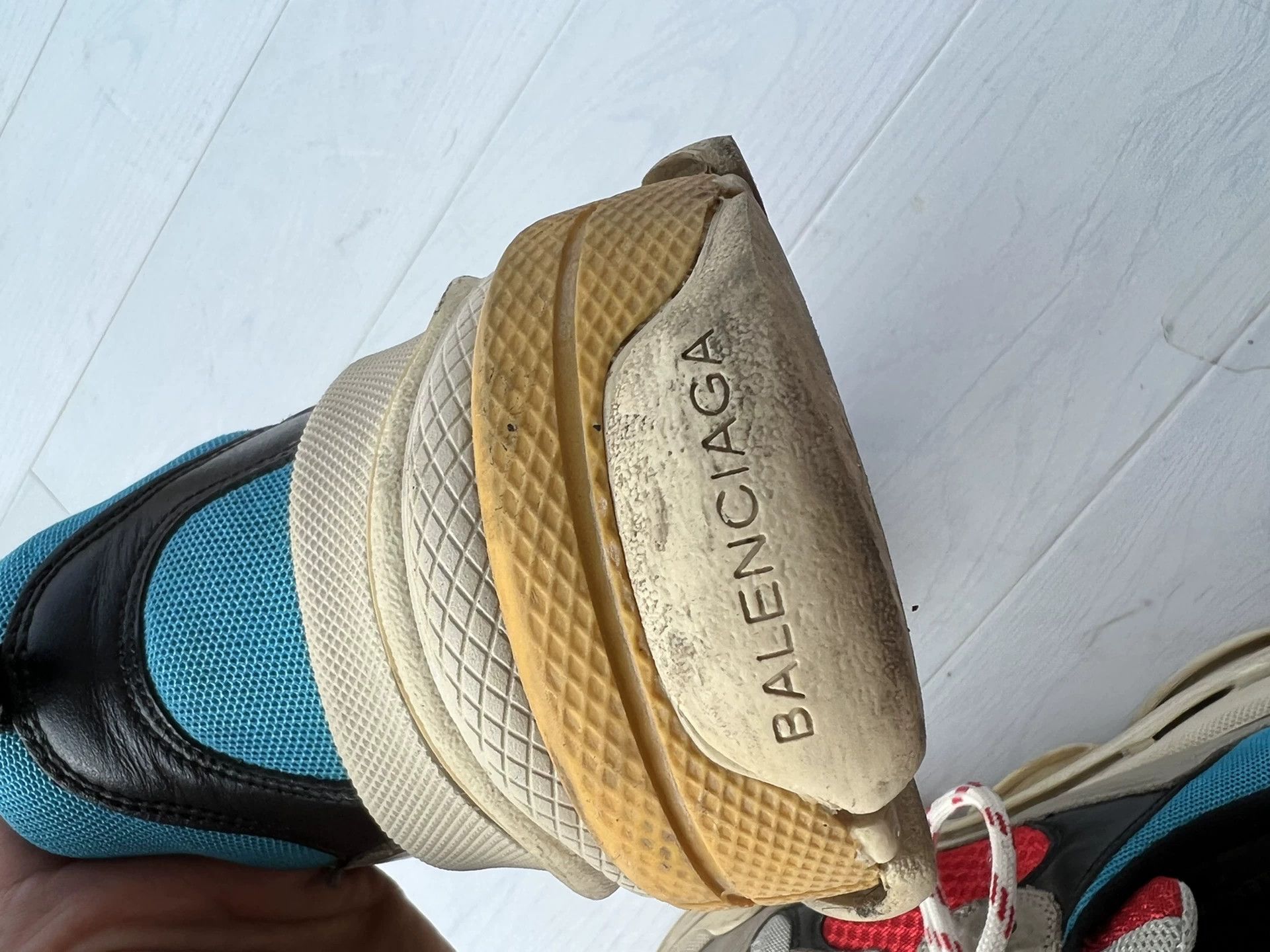 Balenciaga Balenciaga Triple S Blue Red Gray Sneakers Size US 8 / EU 41 - 6 Thumbnail