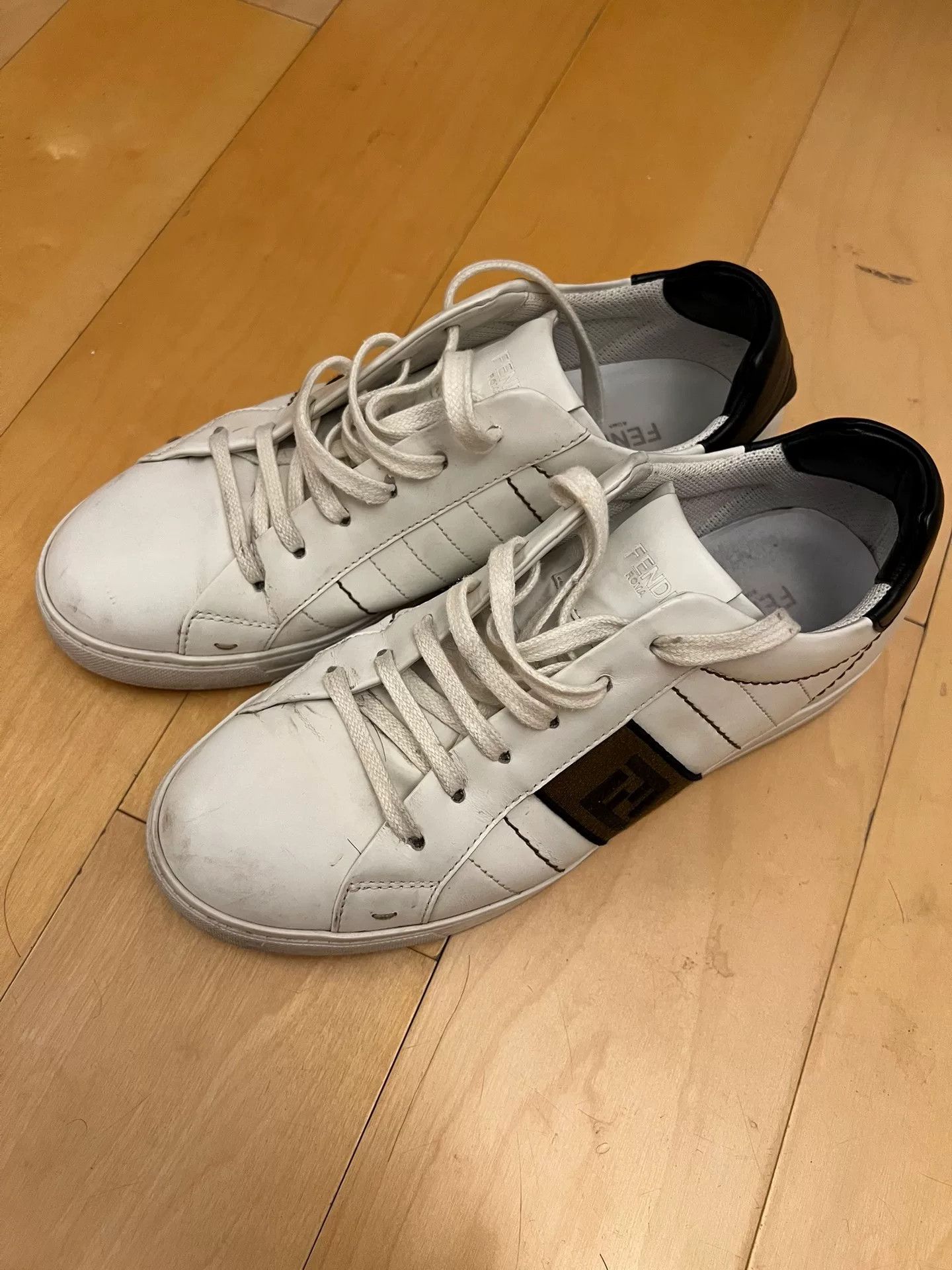 Fendi Fendi Men's White Casual Sneakers Size US 9 / EU 42 - 6 Thumbnail