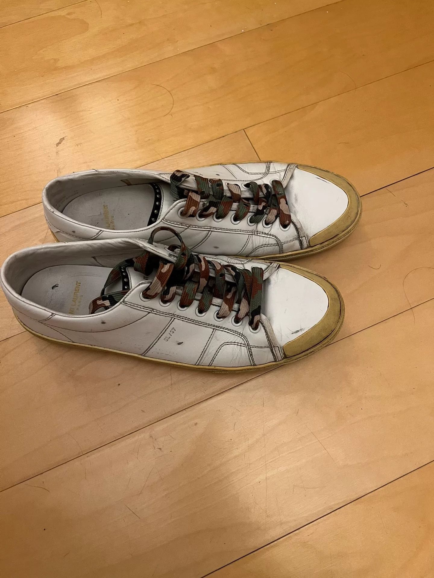 Saint Laurent Paris Saint Laurent Vintage Camouflage Sneakers Size US 10 / EU 43 - 2 Thumbnail