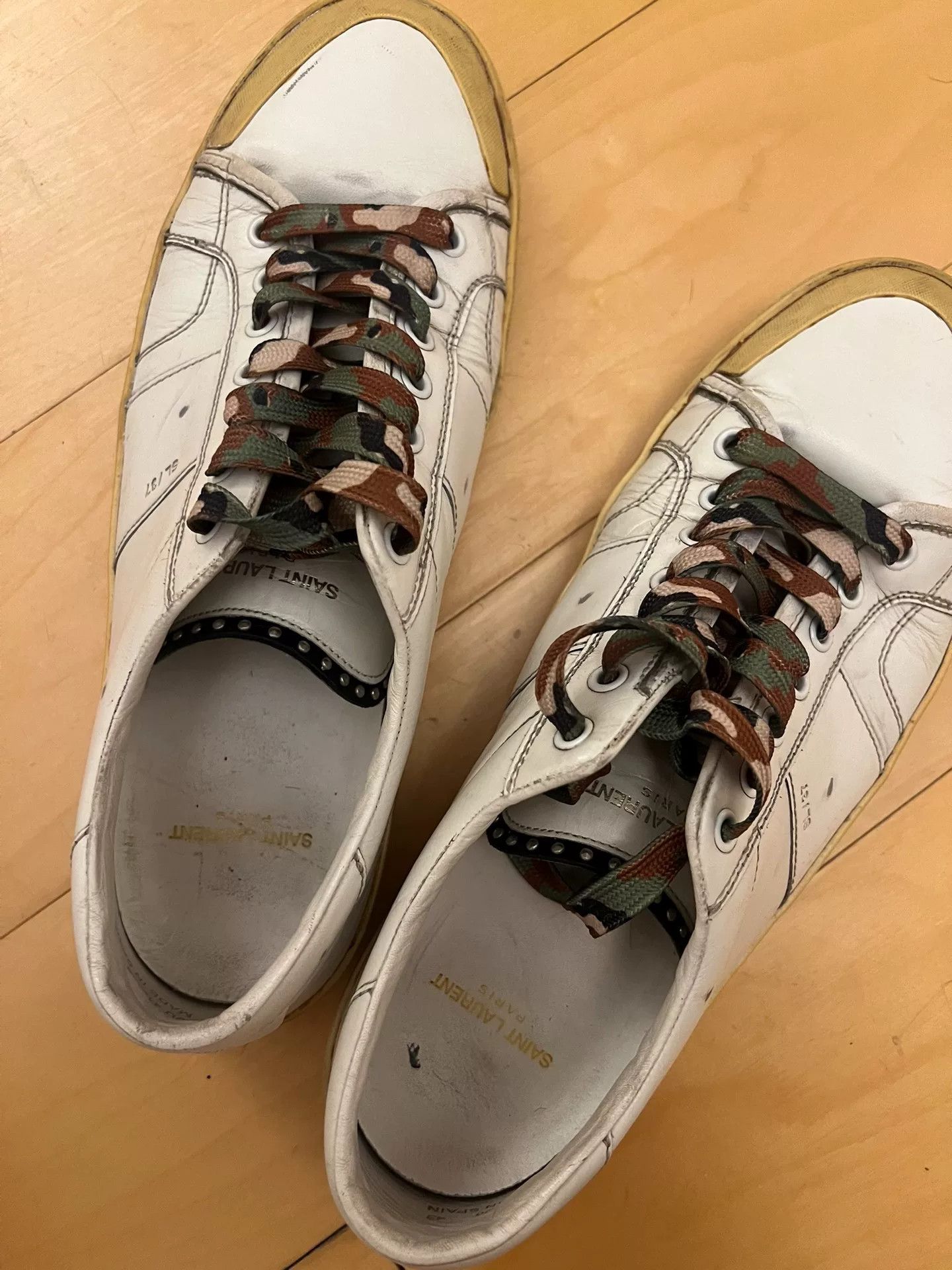 Saint Laurent Paris Saint Laurent Vintage Camouflage Sneakers Size US 10 / EU 43 - 3 Thumbnail