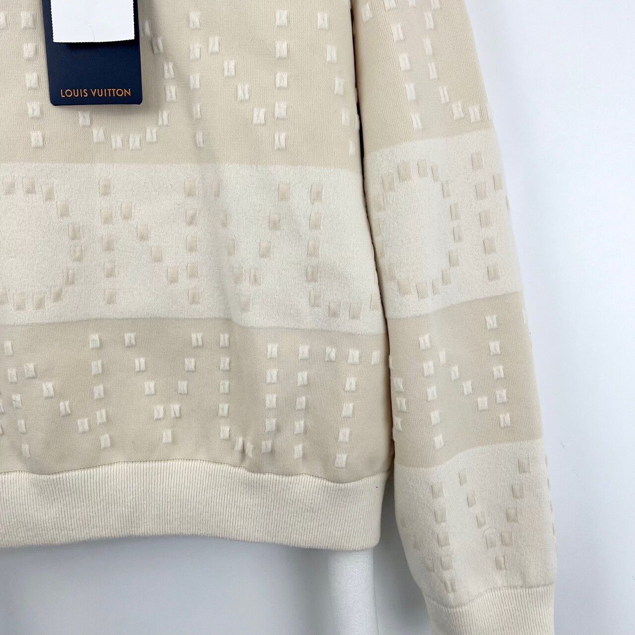 Louis Vuitton Louis Vuitton Beige Striped Logo Knit Sweater Size S / US 4 / IT 40 - 6 Thumbnail