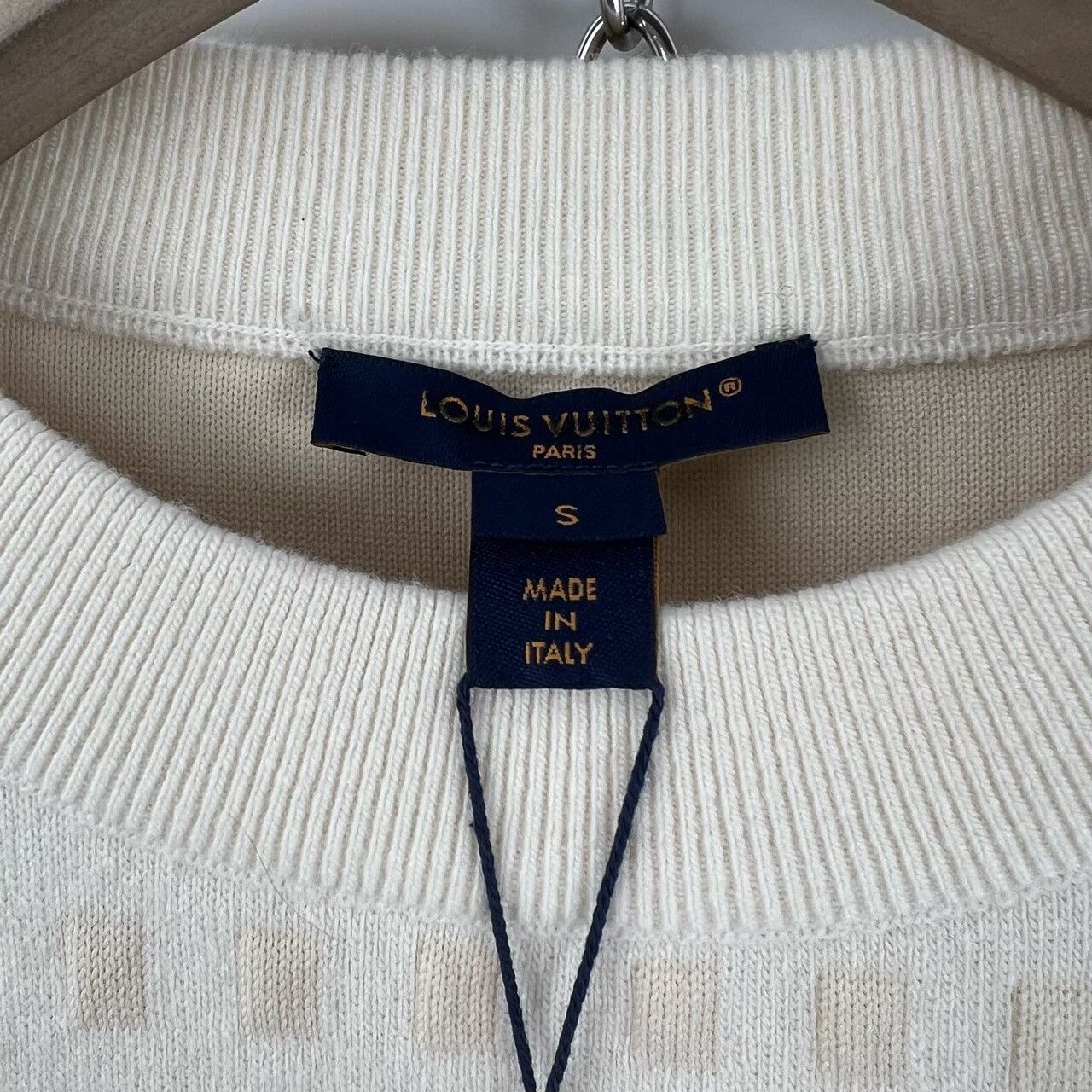 Louis Vuitton Louis Vuitton Beige Striped Logo Knit Sweater Size S / US 4 / IT 40 - 3 Thumbnail