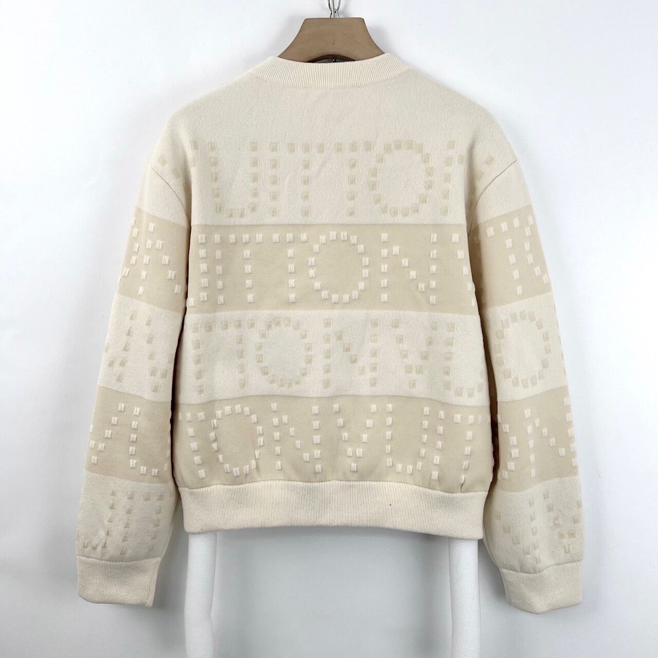 Louis Vuitton Louis Vuitton Beige Striped Logo Knit Sweater Size S / US 4 / IT 40 - 2 Thumbnail
