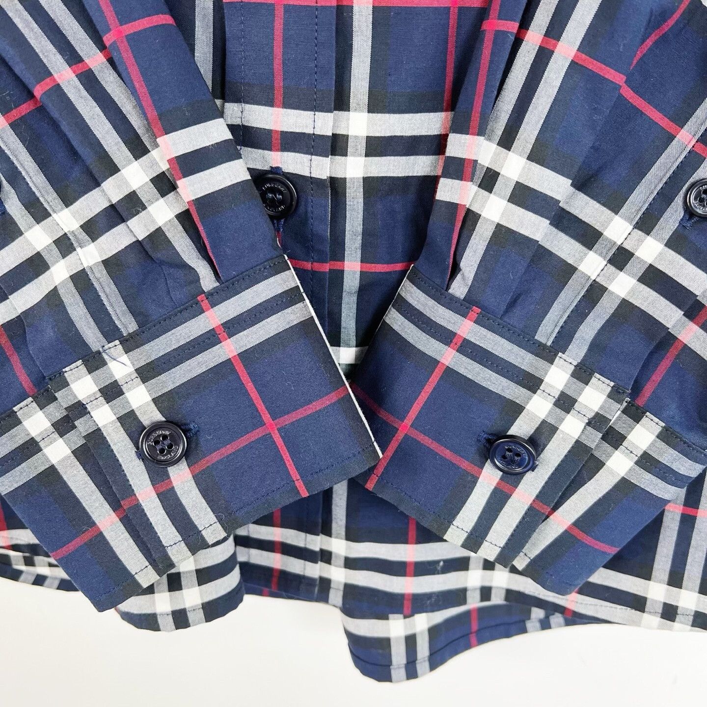 Burberry Burberry Navy Check Long-Sleeve Shirt Size US S / EU 44-46 / 1 - 4 Thumbnail